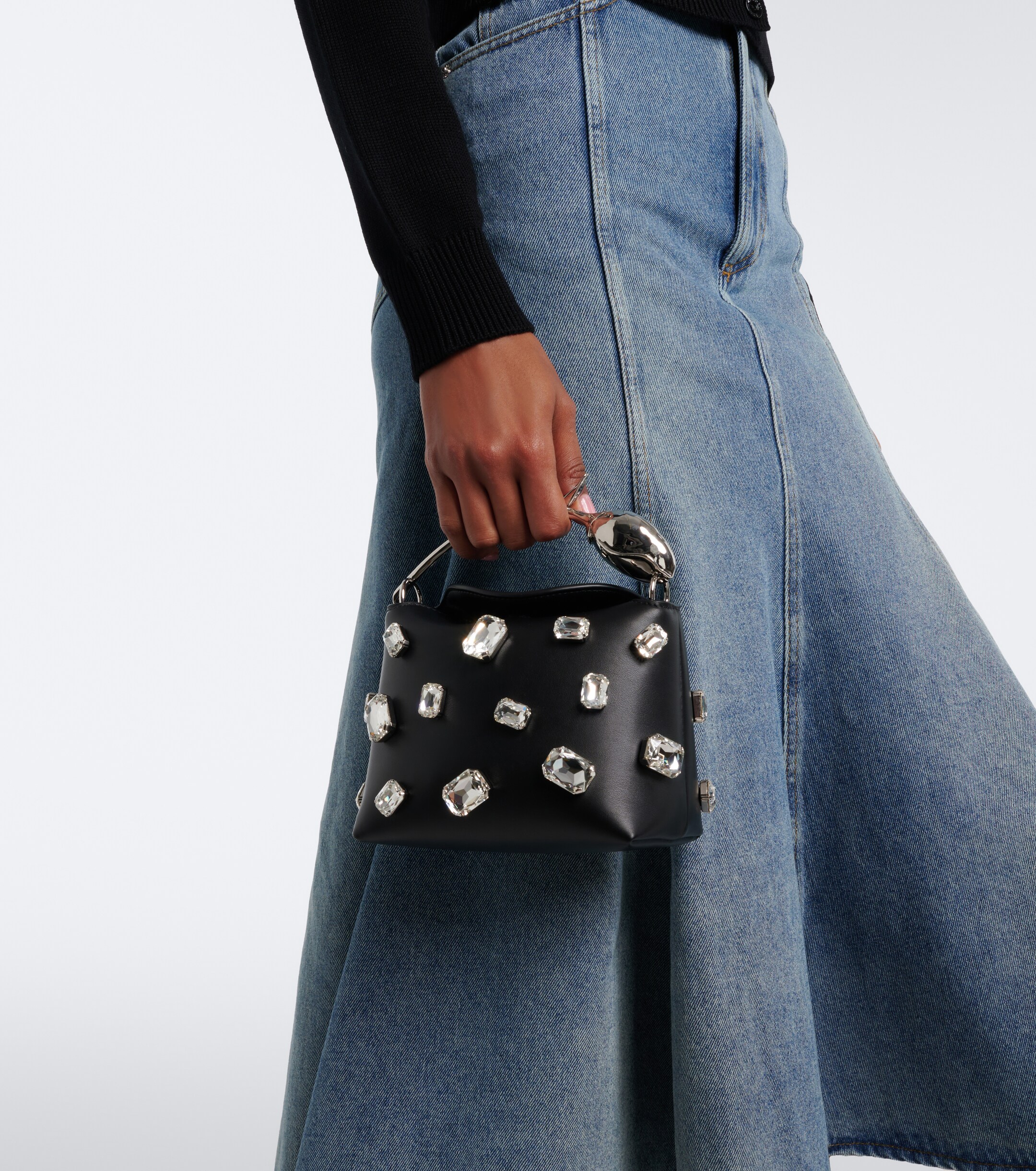 Erdem Bloom Mini leather top-handle bag