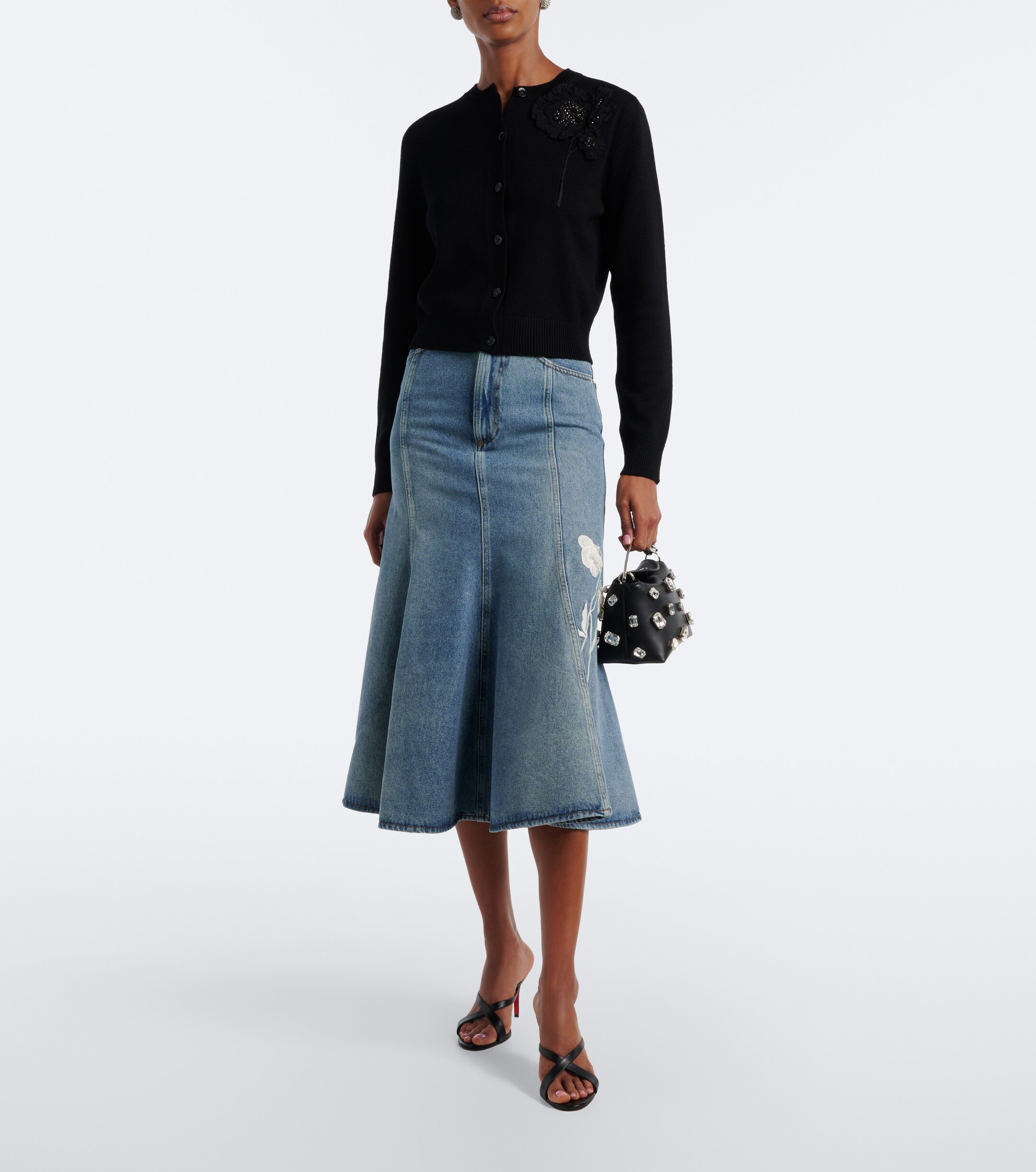 Erdem Bloom Mini leather top-handle bag