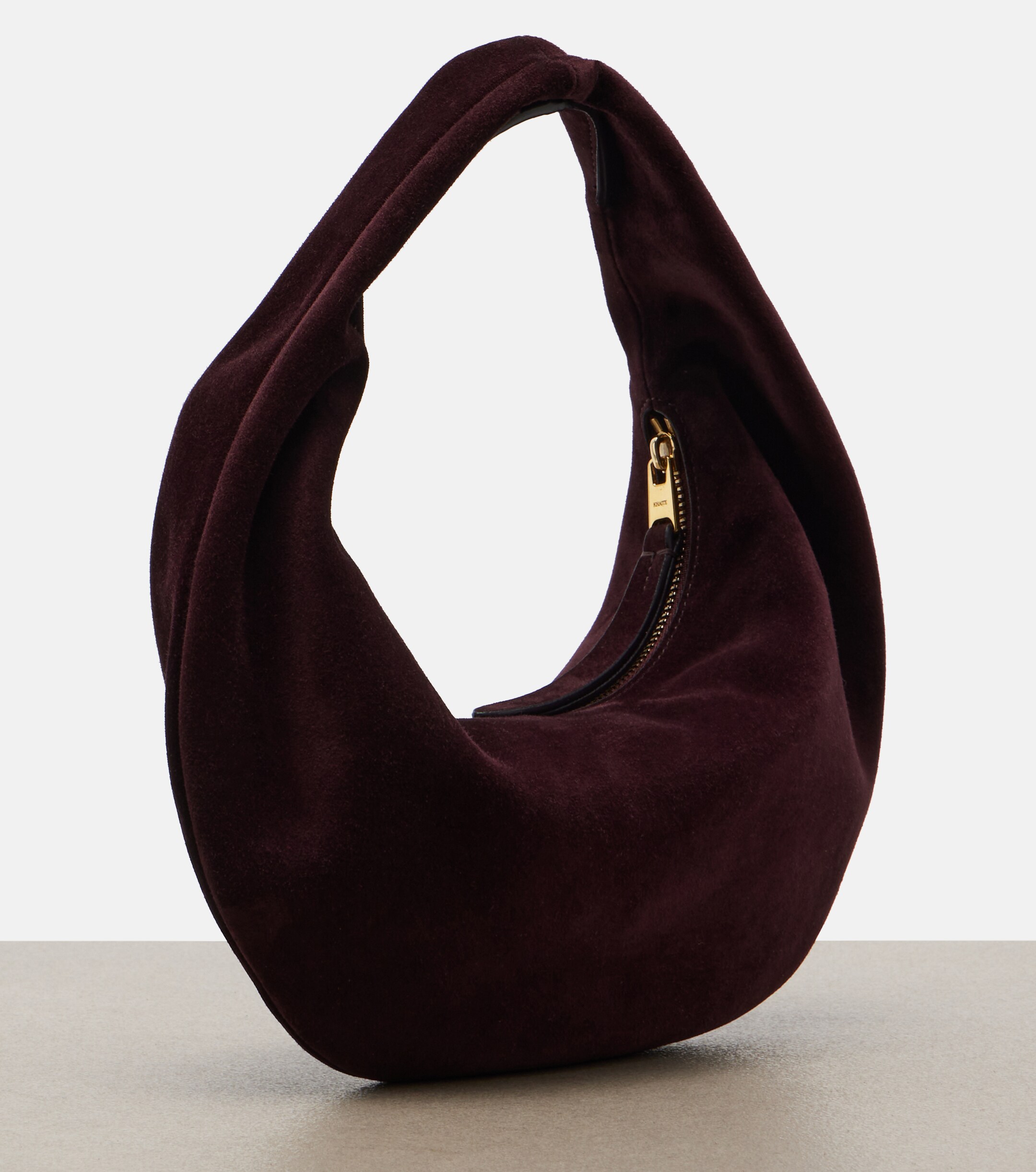 KHAITE Olivia Mini suede top-handle bag
