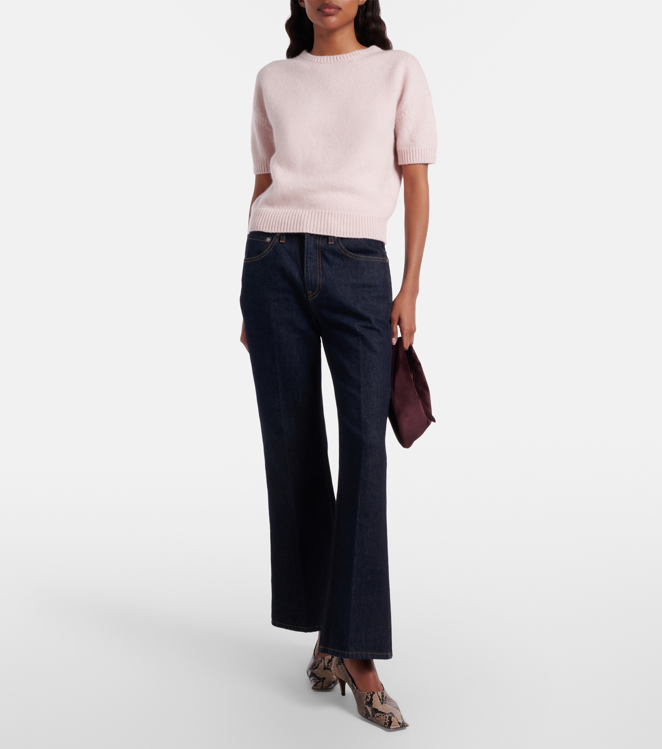 KHAITE Olivia Mini suede top-handle bag