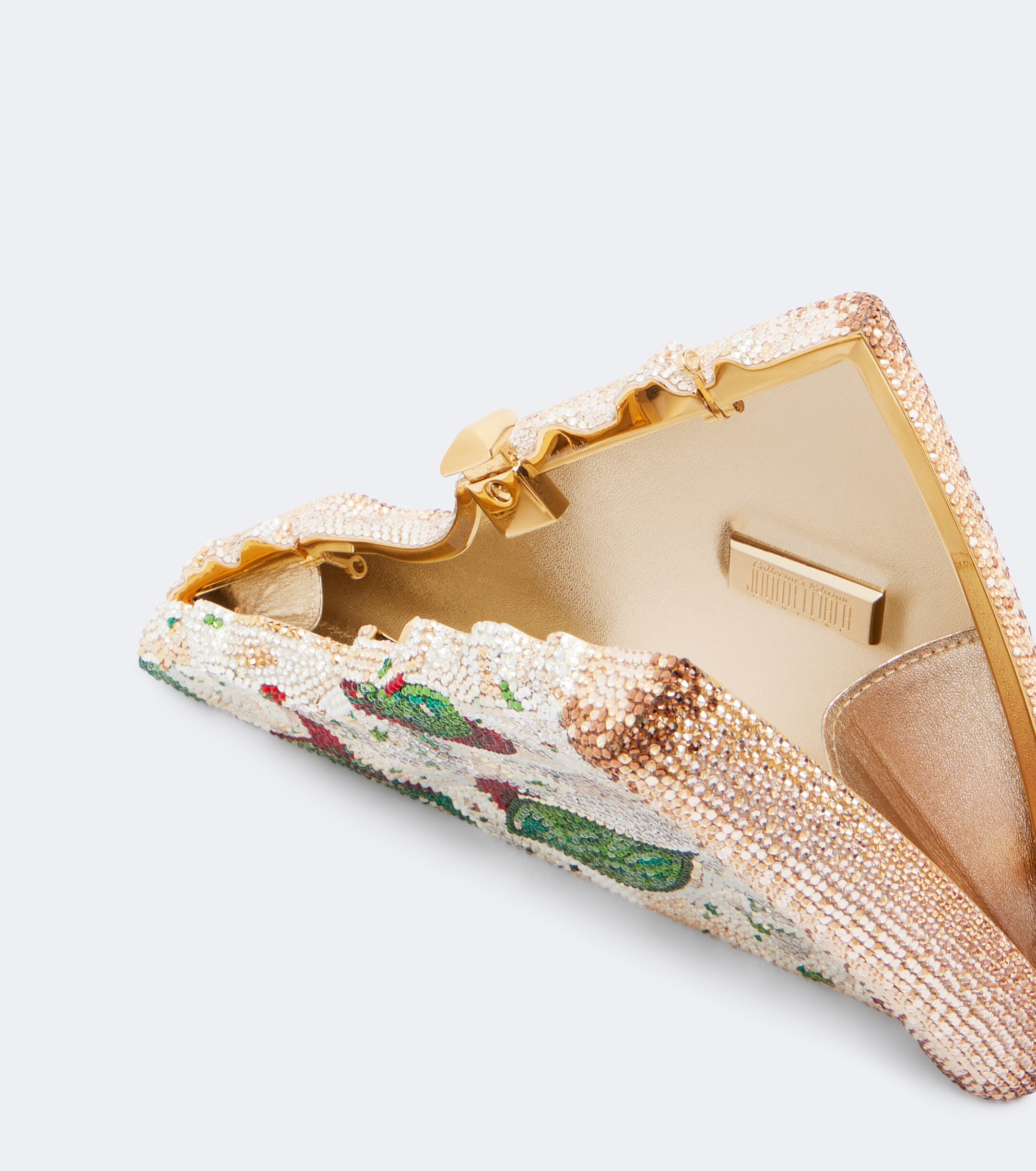 Judith Leiber Couture Pizza Margherita embellished clutch thumbnail