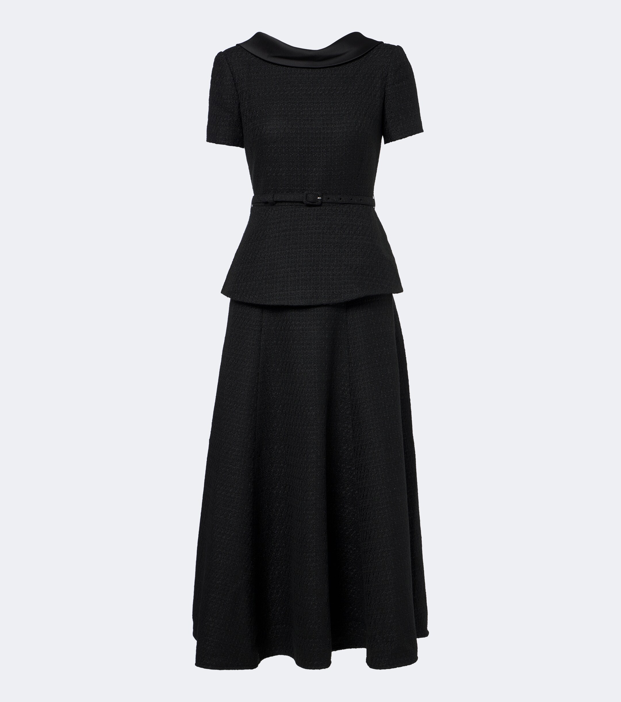 Roland Mouret Roland Mouret Belted peplum bouclé cocktail dress