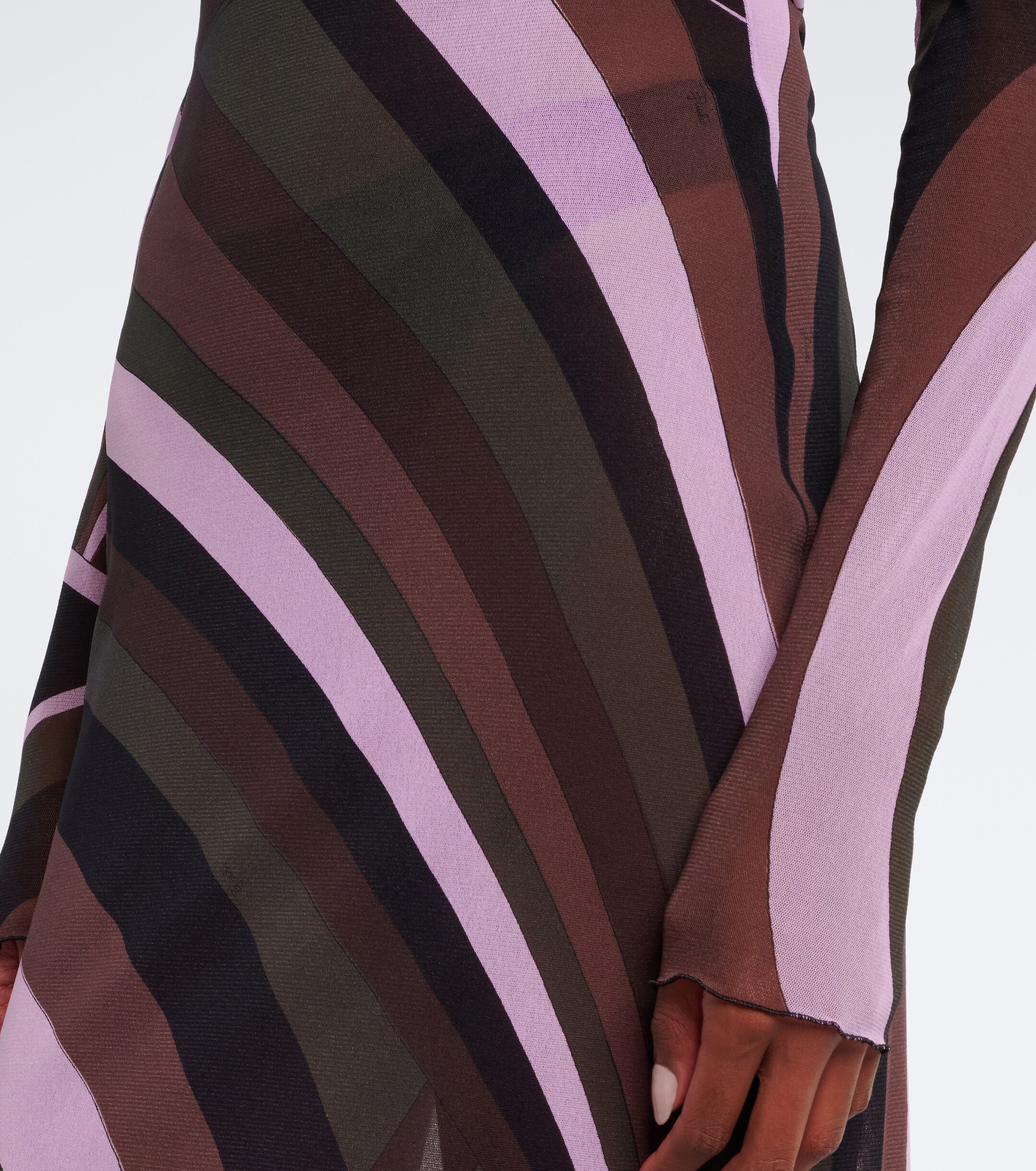 Pucci Pucci Iride sheer tulle maxi dress