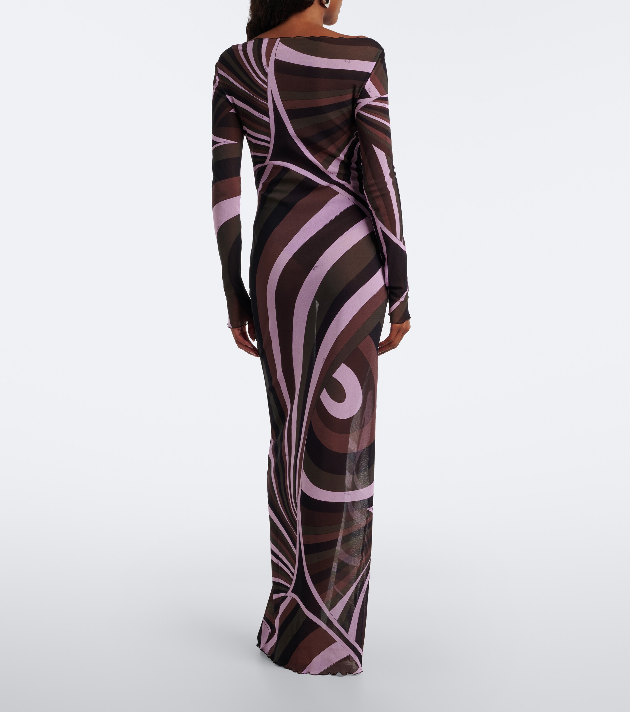 Pucci Pucci Iride sheer tulle maxi dress