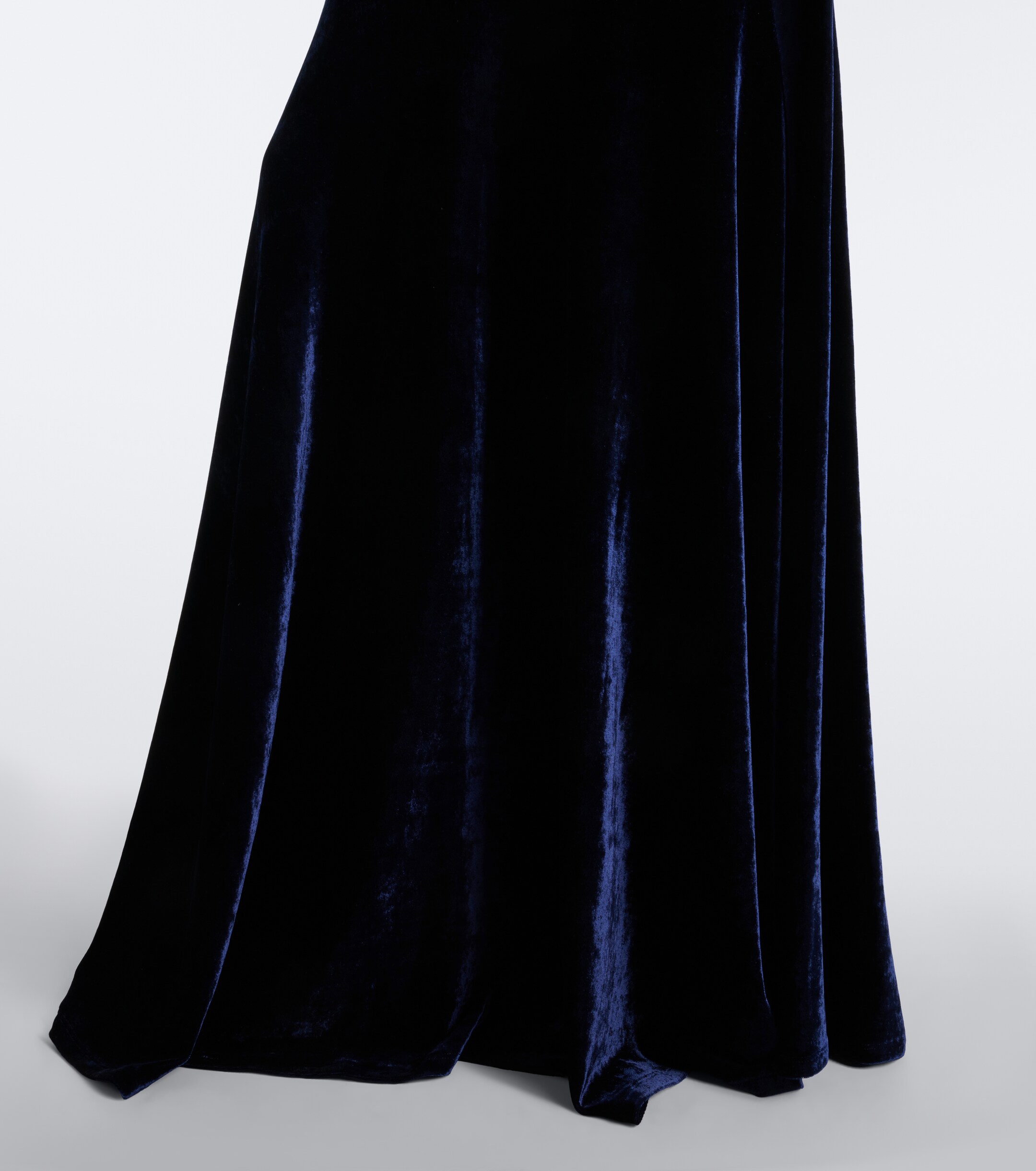 Rabanne Rabanne Draped embellished velvet maxi skirt