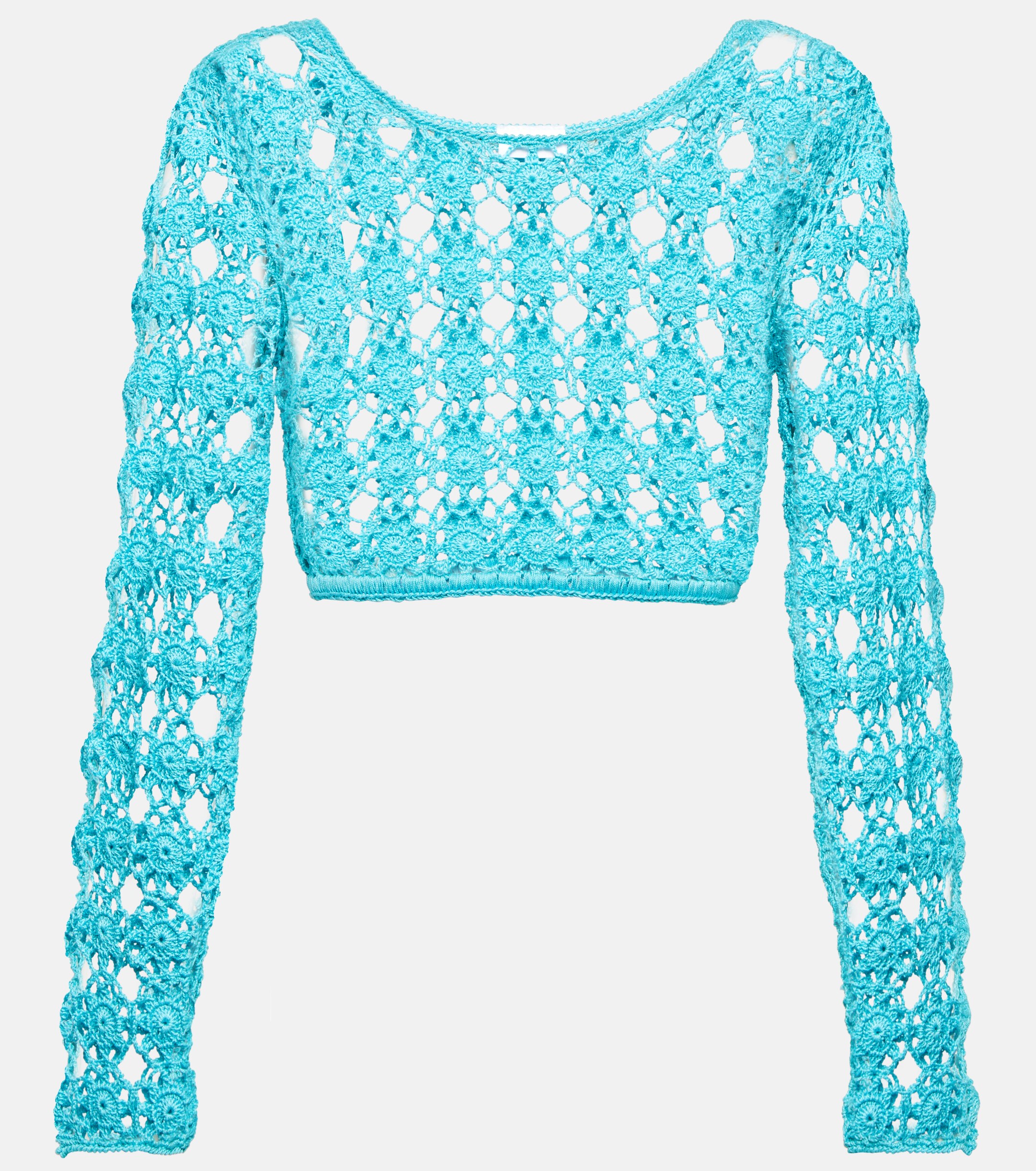 Anna Kosturova Bella cotton crochet crop top