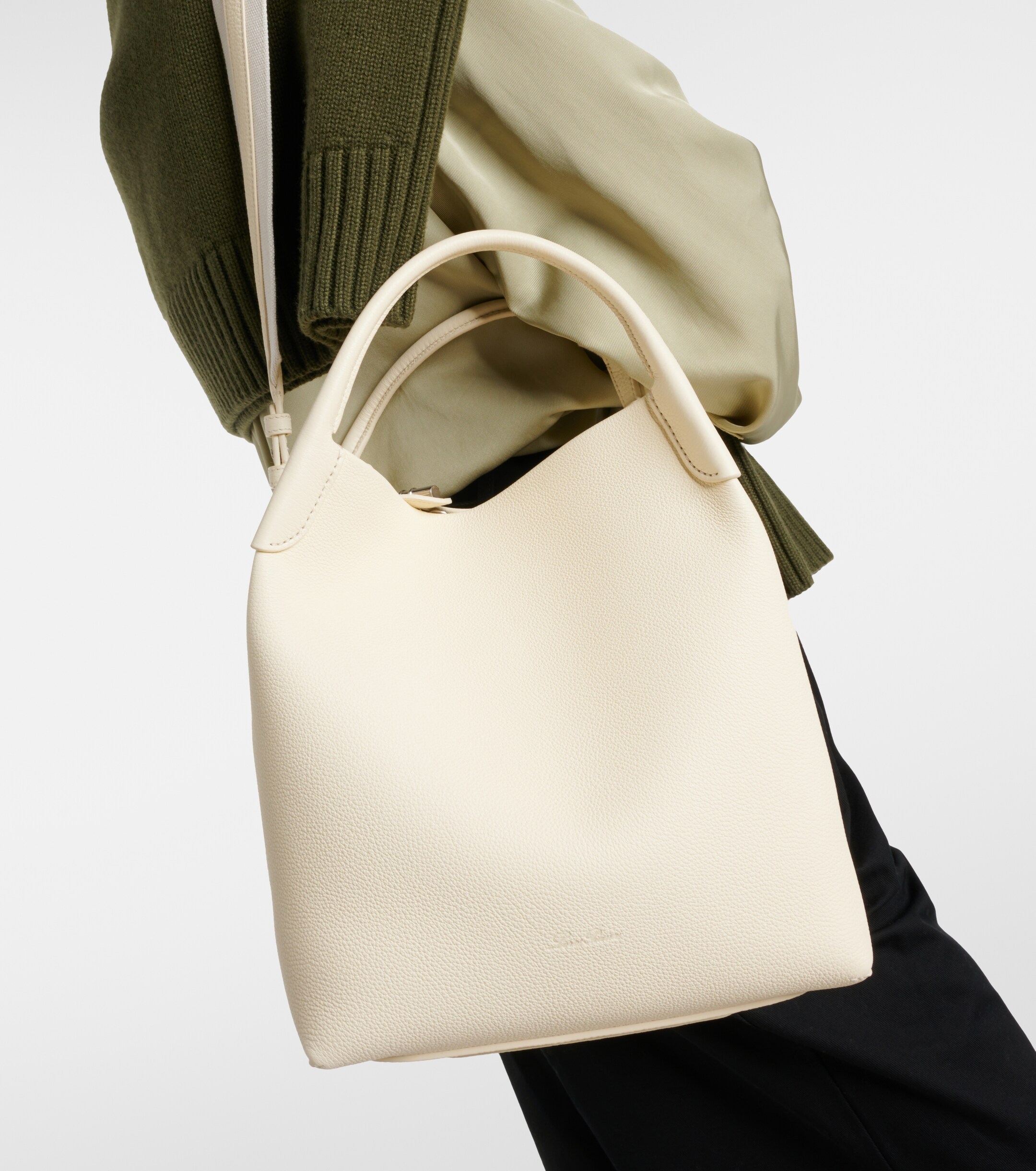 Loro Piana Bale Large leather tote bag