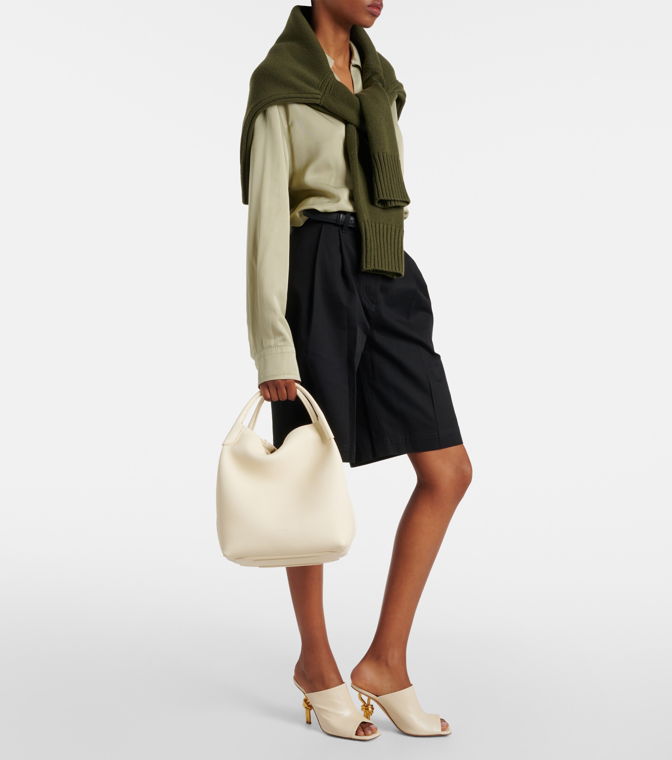 Loro Piana Bale Large leather tote bag