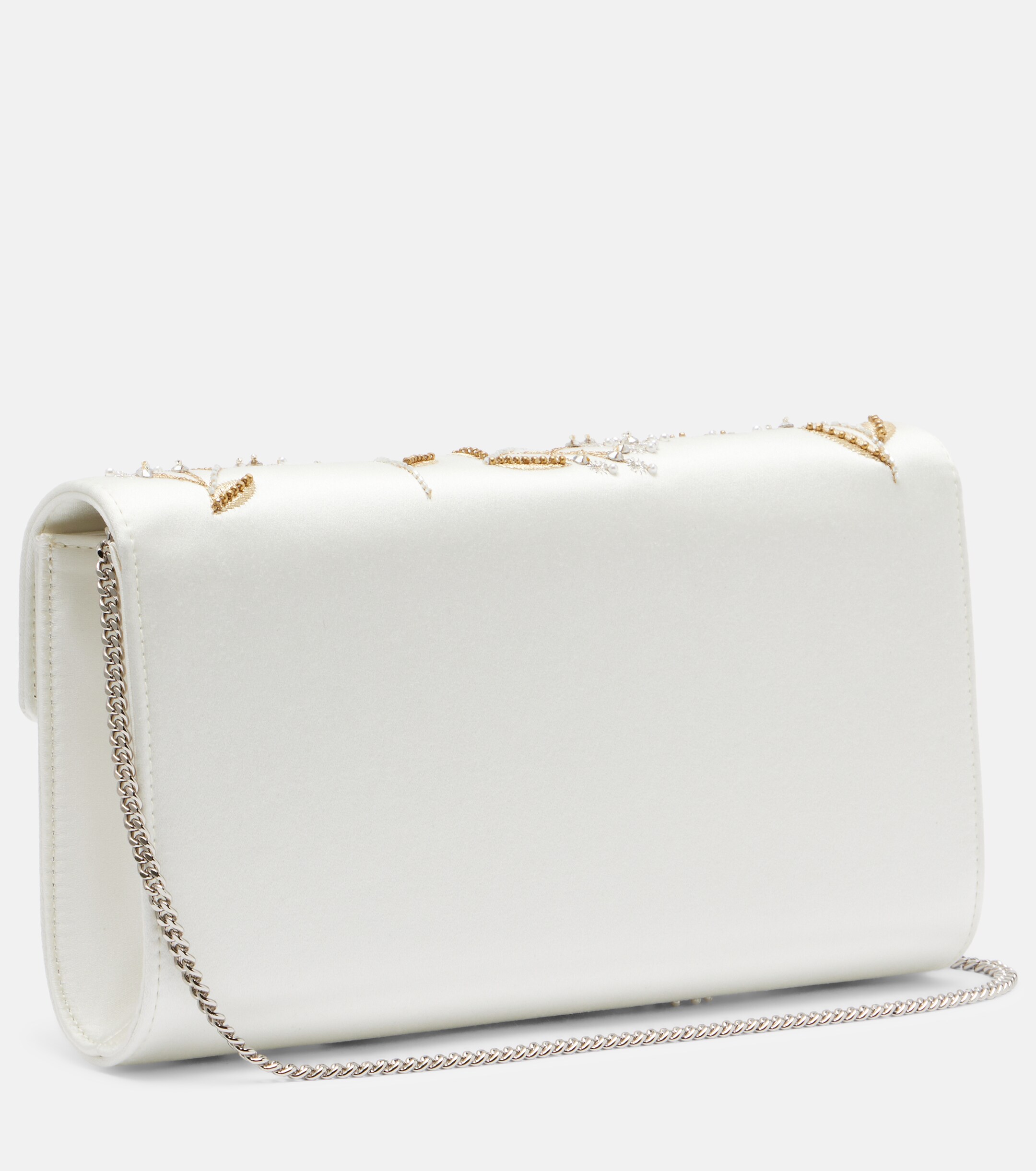 ROGER VIVIER Efflorescence embellished satin clutch