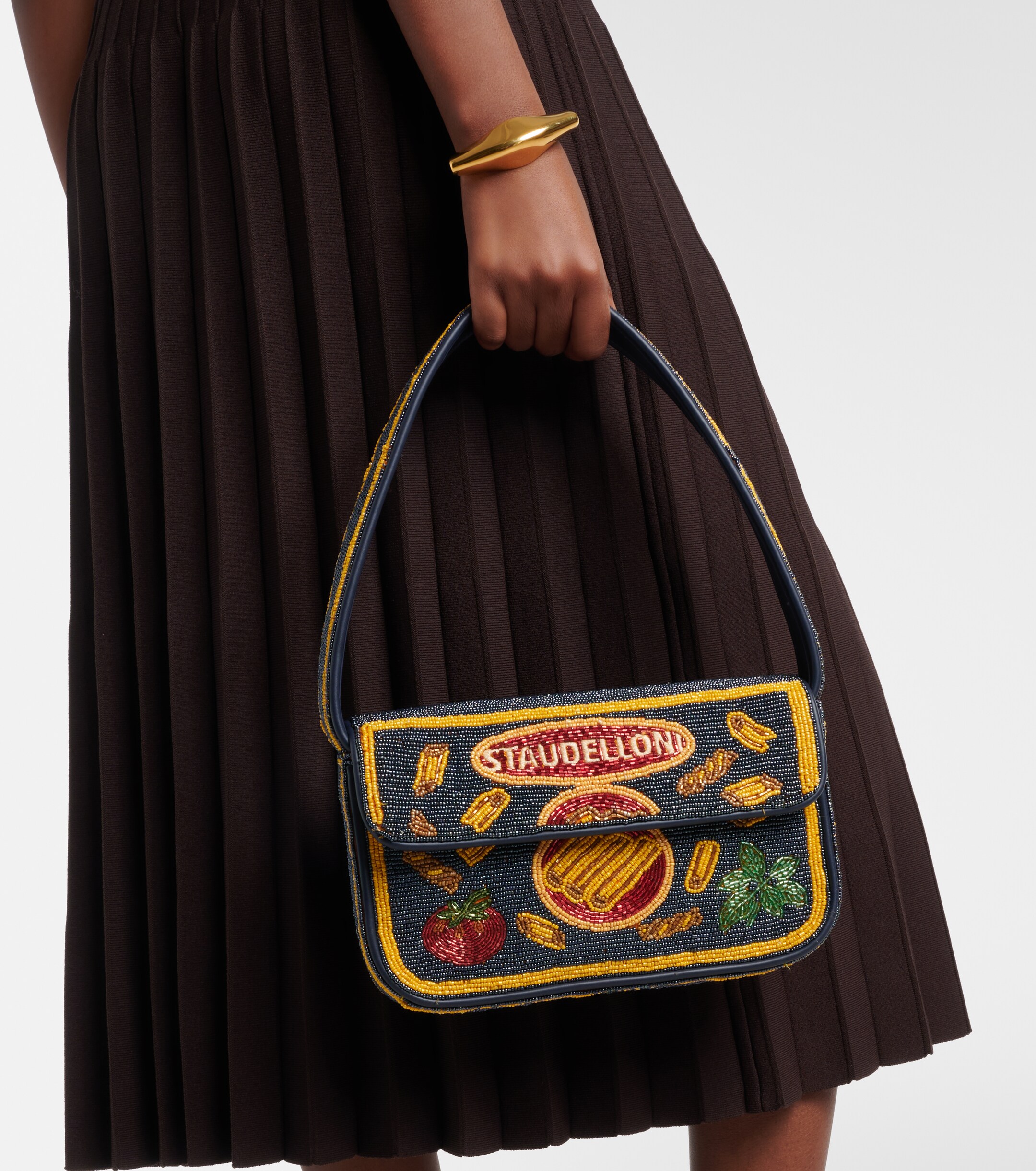 Staud Tommy Small beaded shoulder bag