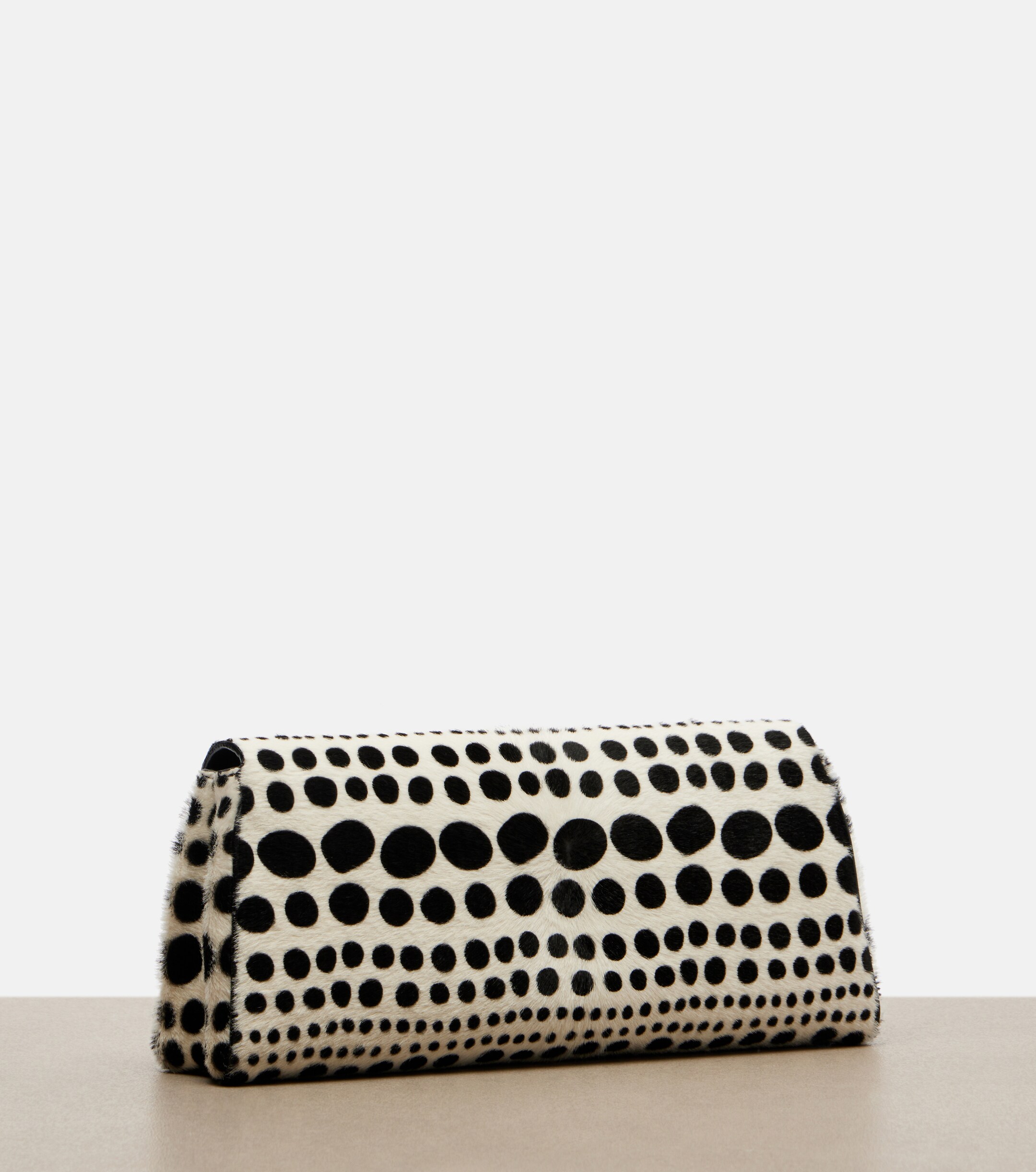 KHAITE Audrey polka-dot calf hair clutch