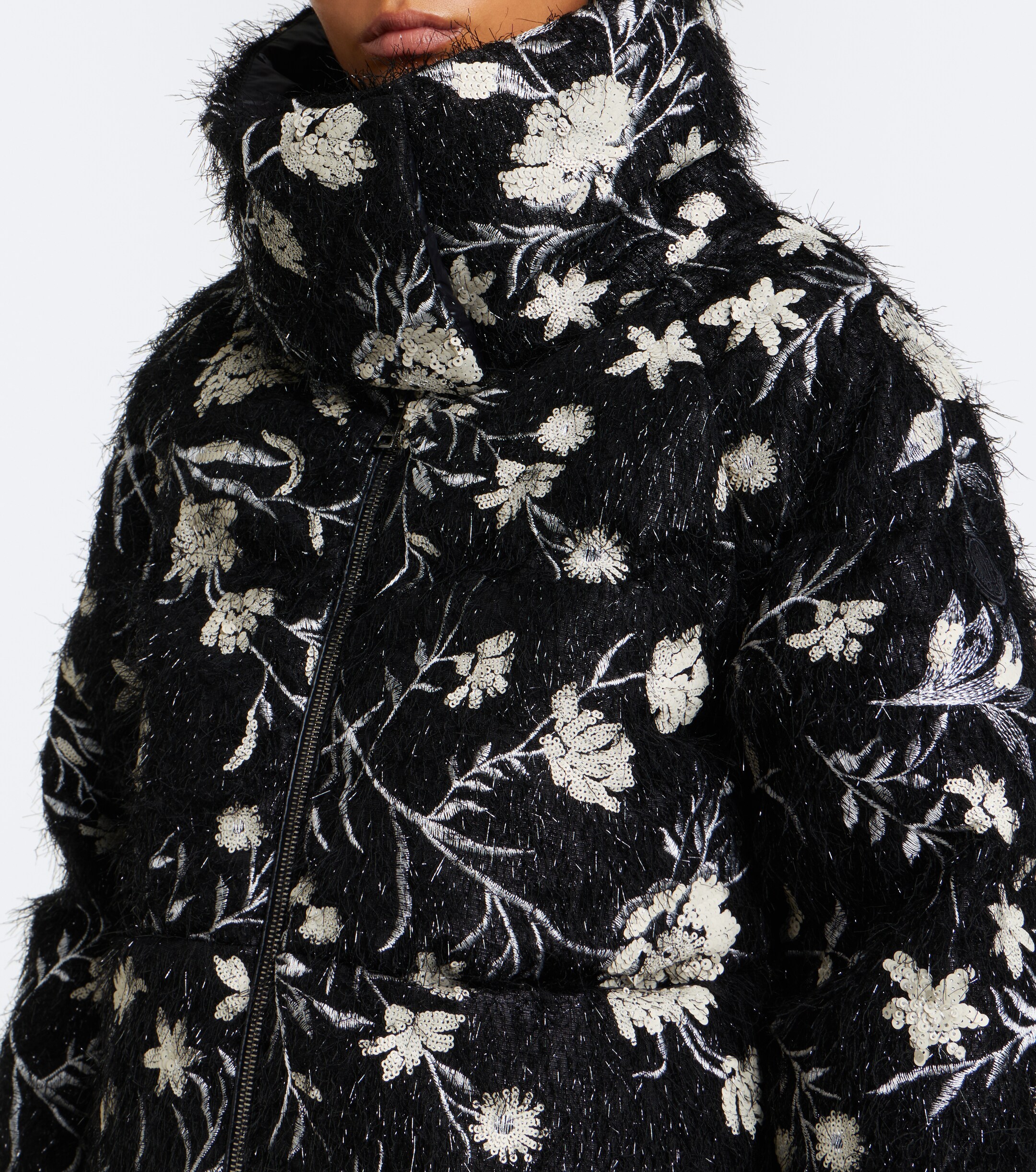 Moncler Moncler Floral sequined down jacket