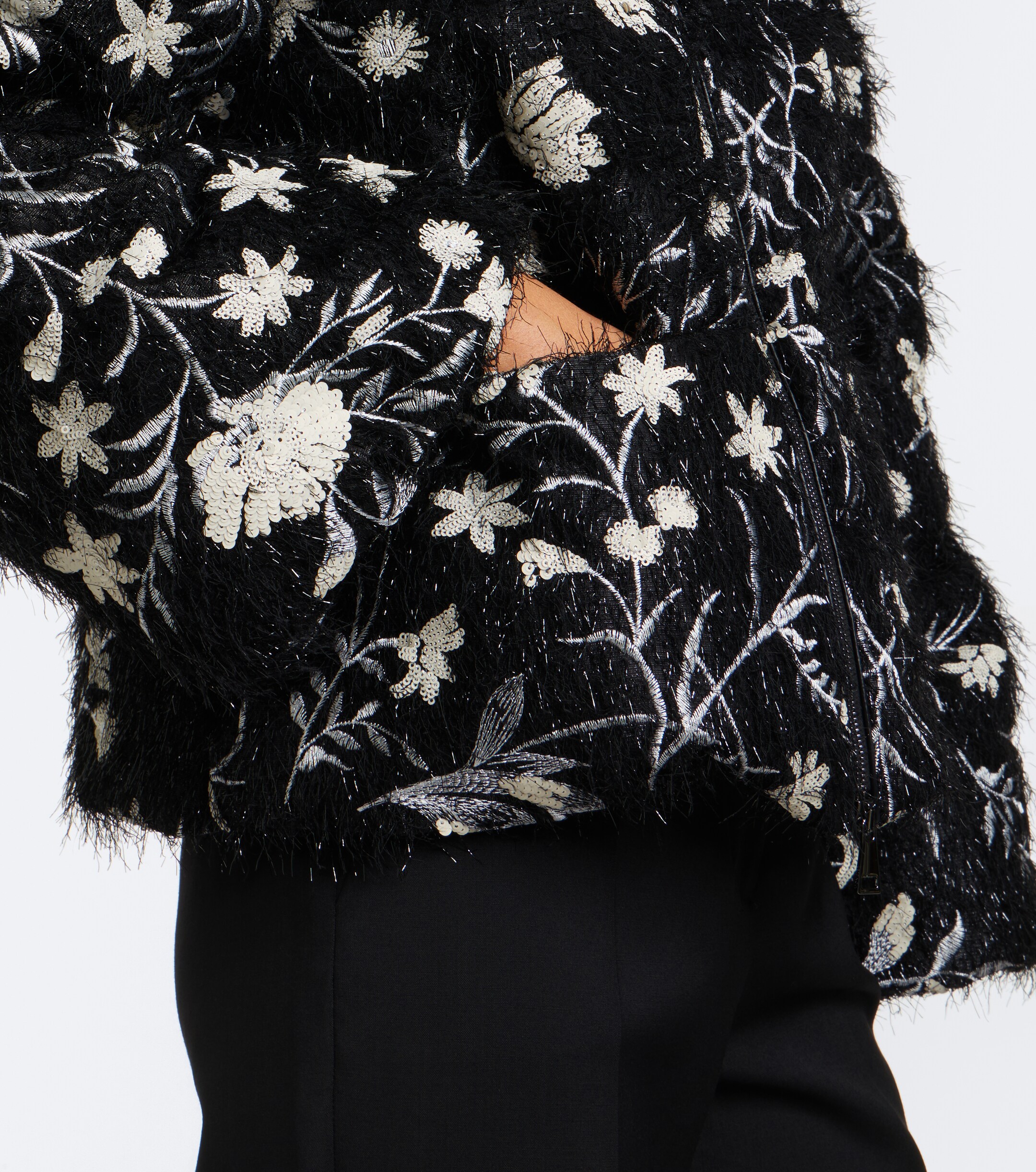 Moncler Moncler Floral sequined down jacket