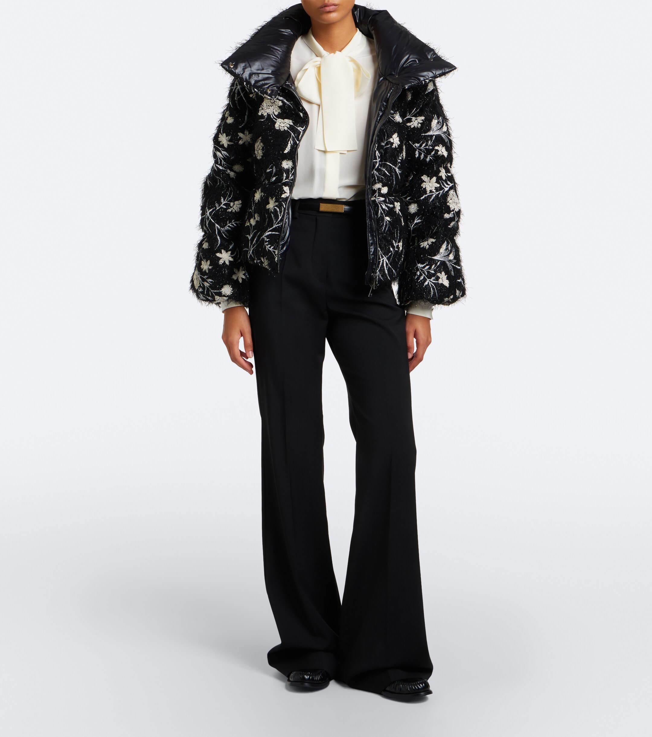Moncler Moncler Floral sequined down jacket