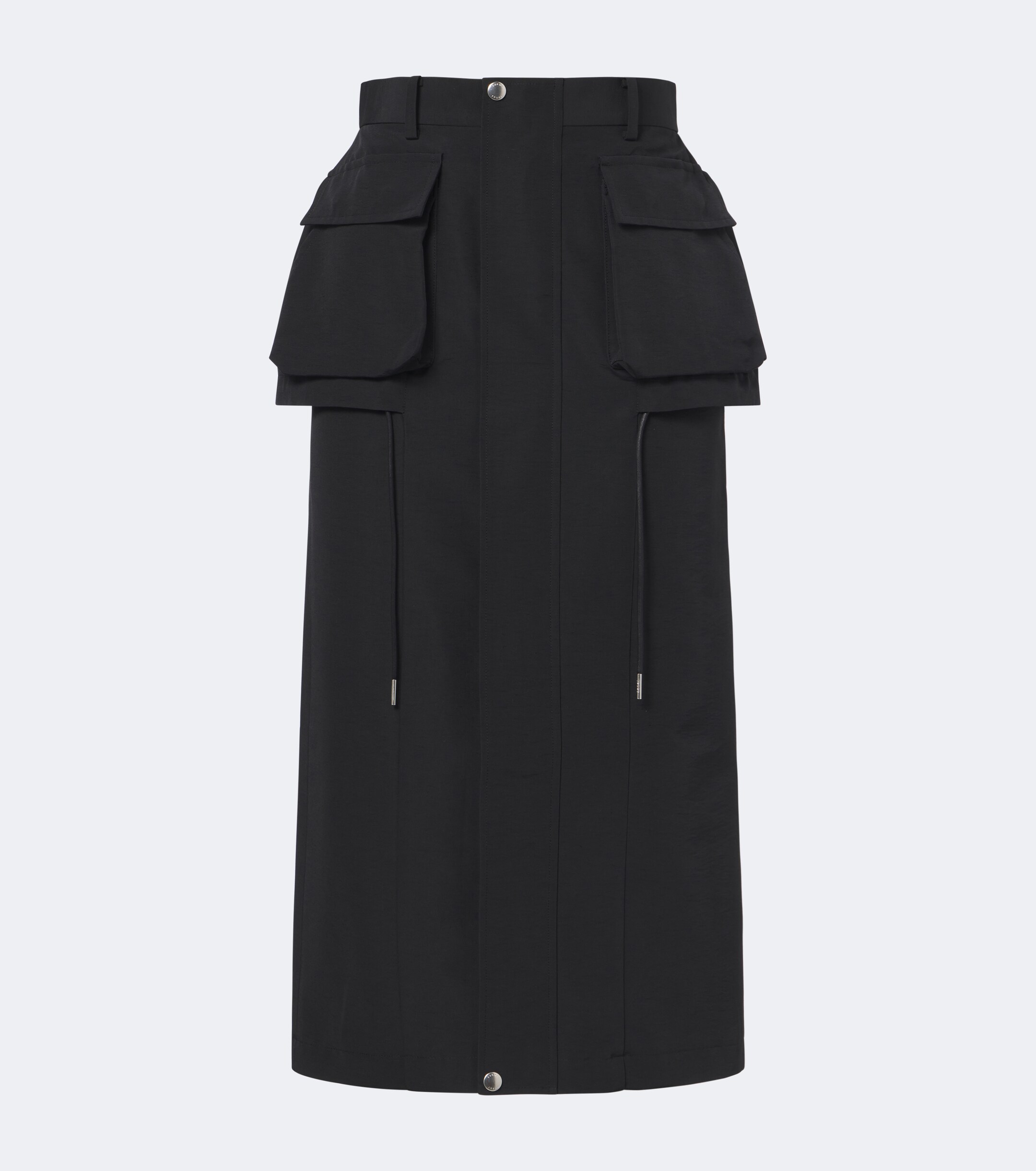 Sacai Sacai Cotton-blend zip-up midi skirt