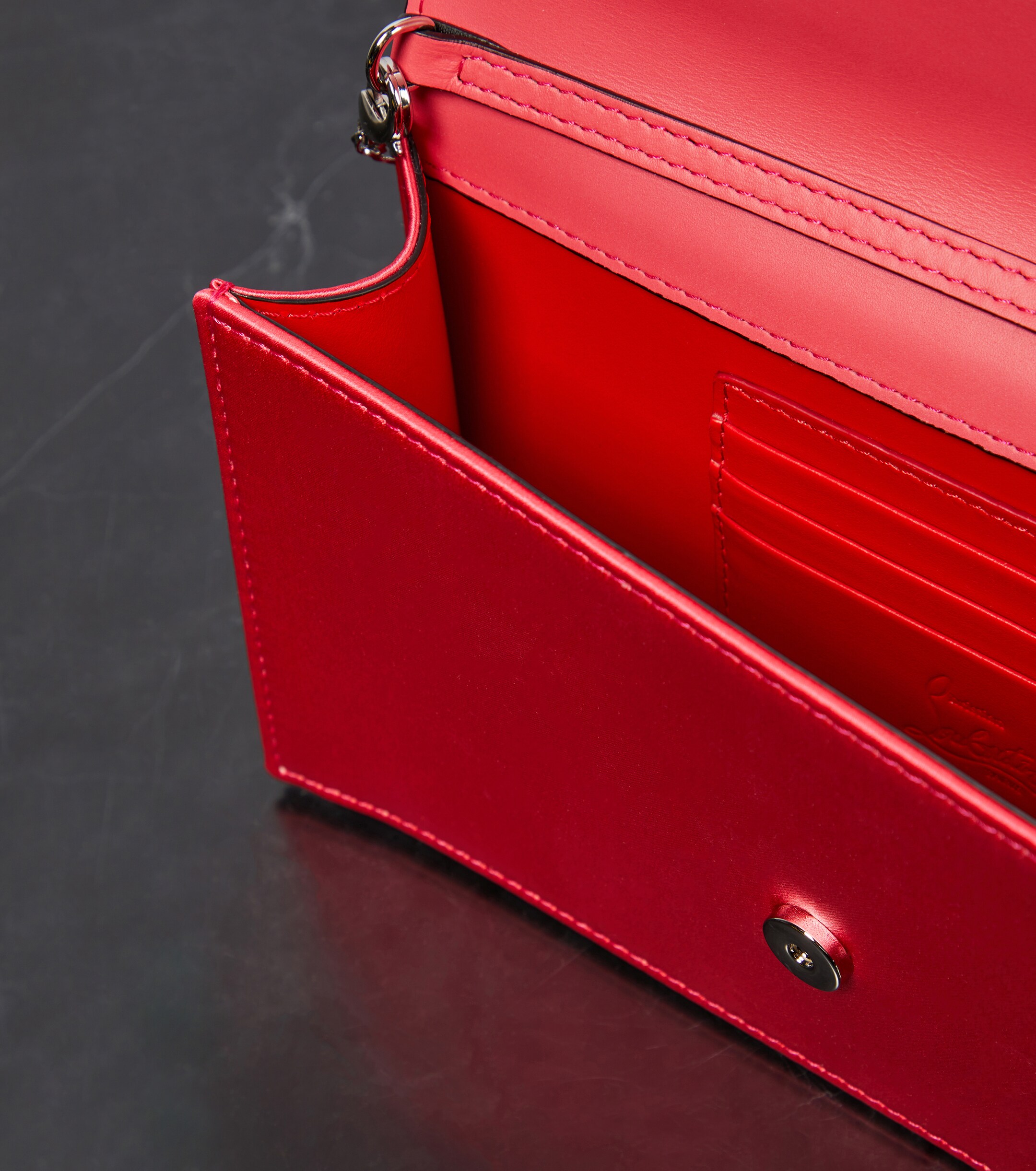 CHRISTIAN LOUBOUTIN Loubi54 silk-satin clutch
