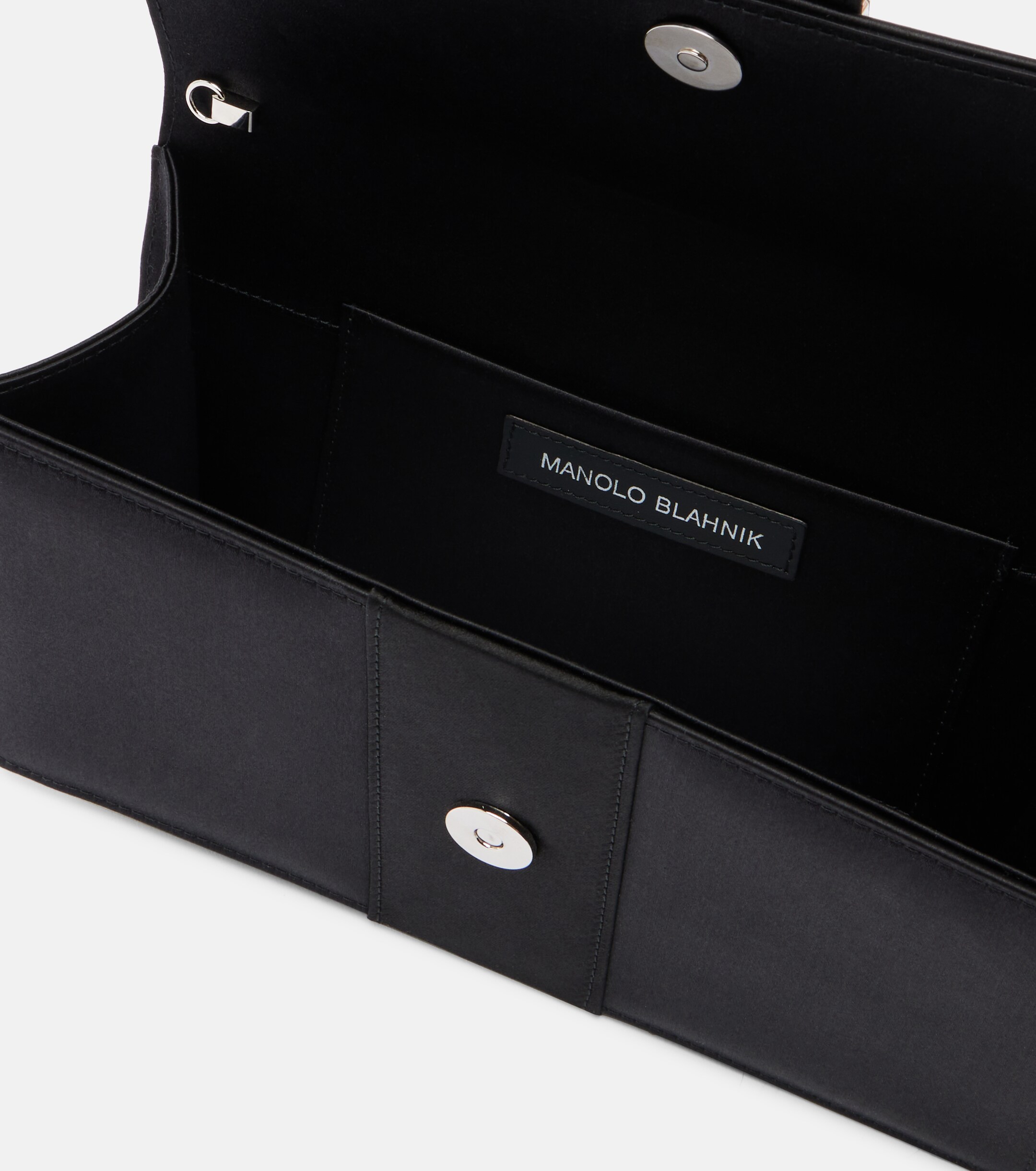 MANOLO BLAHNIK Maycapjou satin clutch