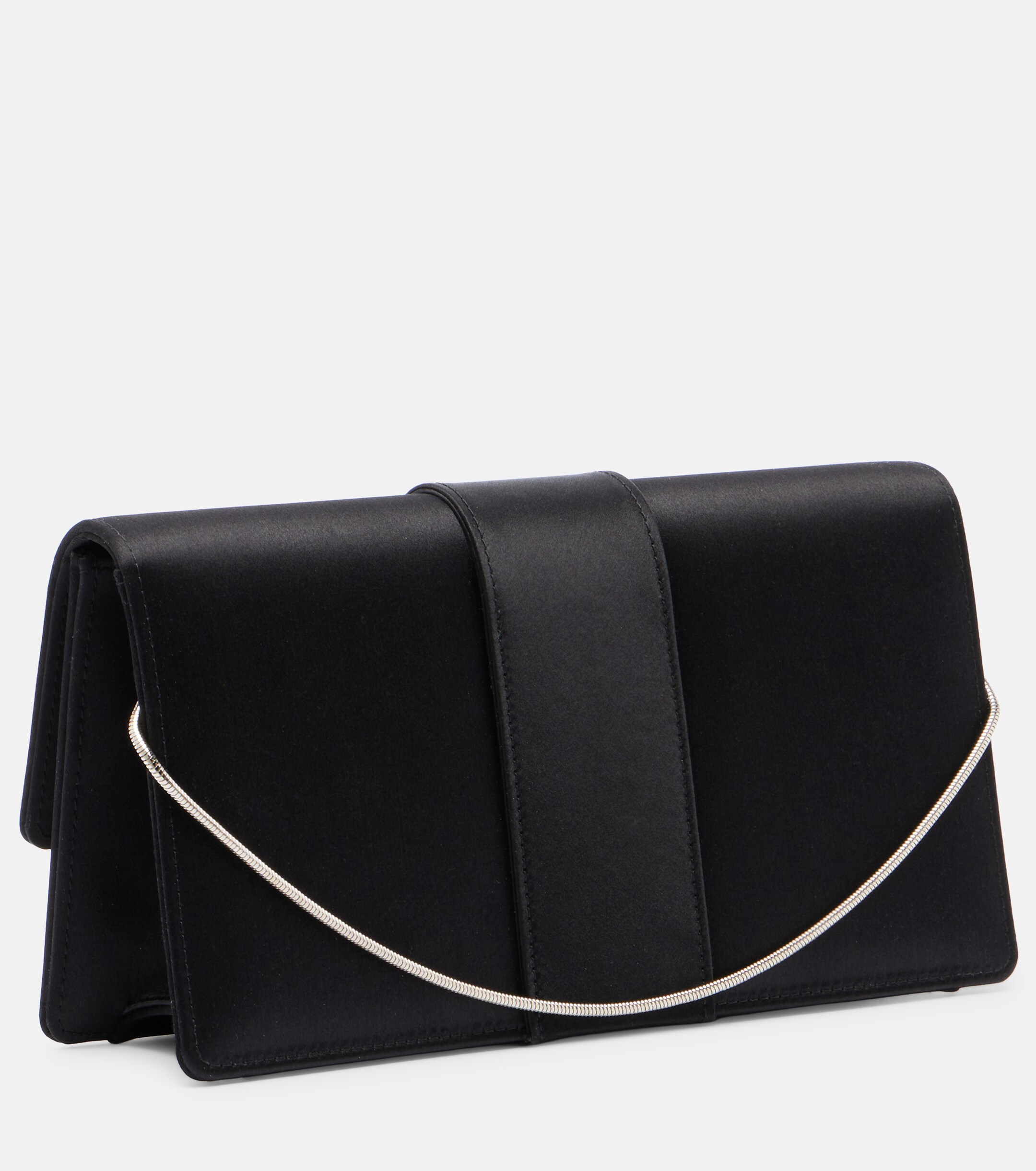 MANOLO BLAHNIK Maycapjou satin clutch