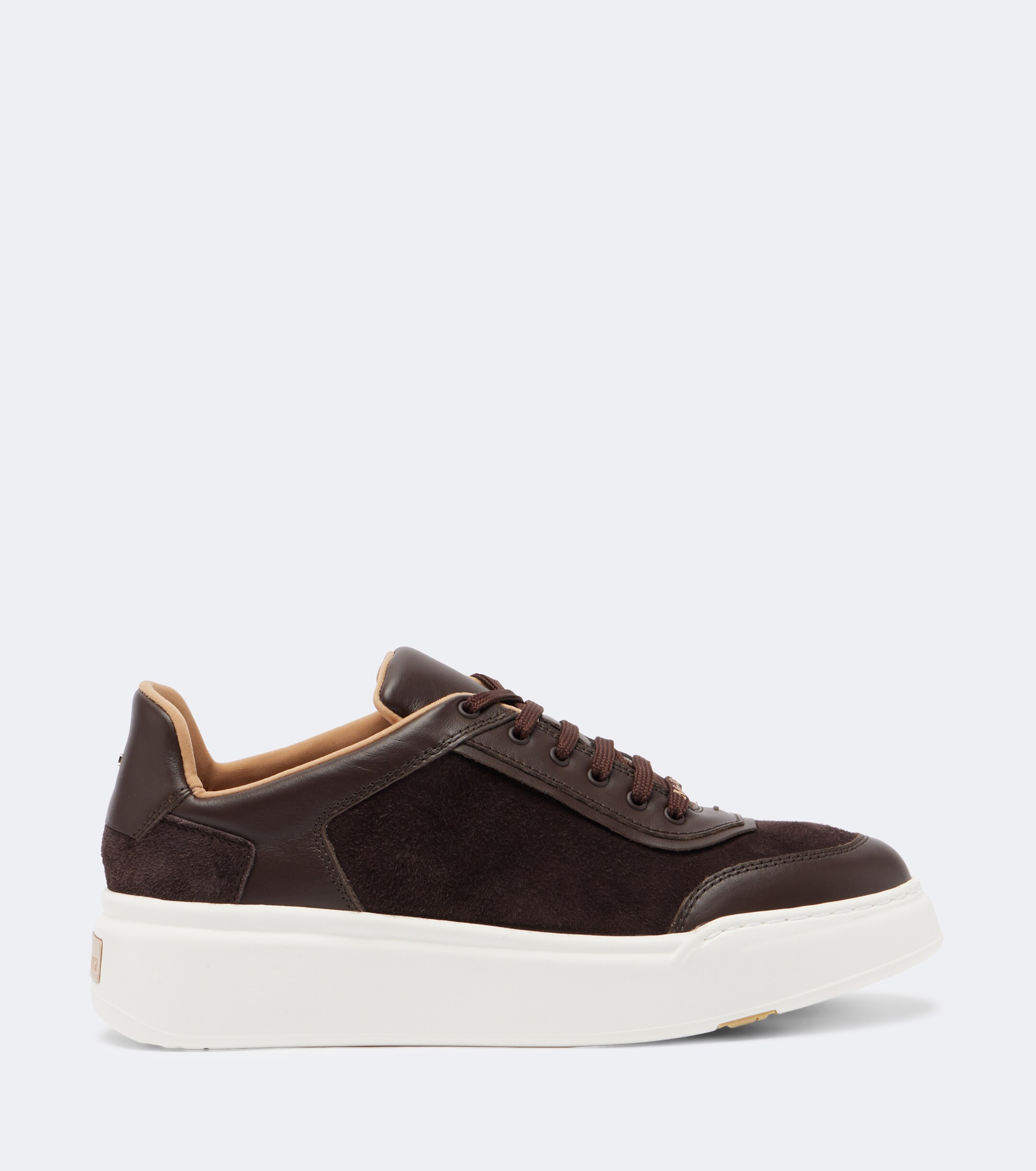 Max Mara Max Mara Leather-trimmed suede platform sneakers