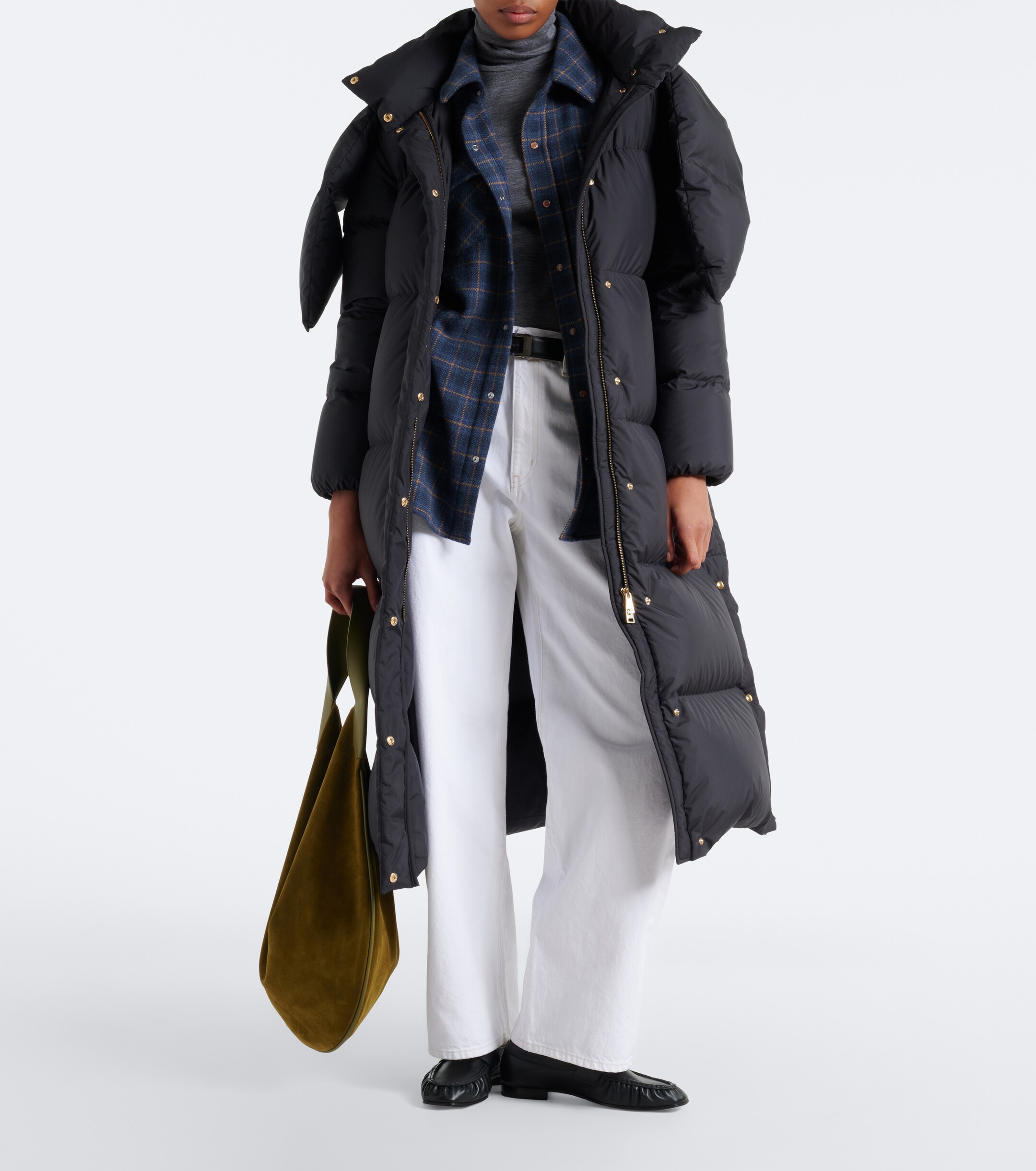Moncler Moncler Ornement tie-neck down coat