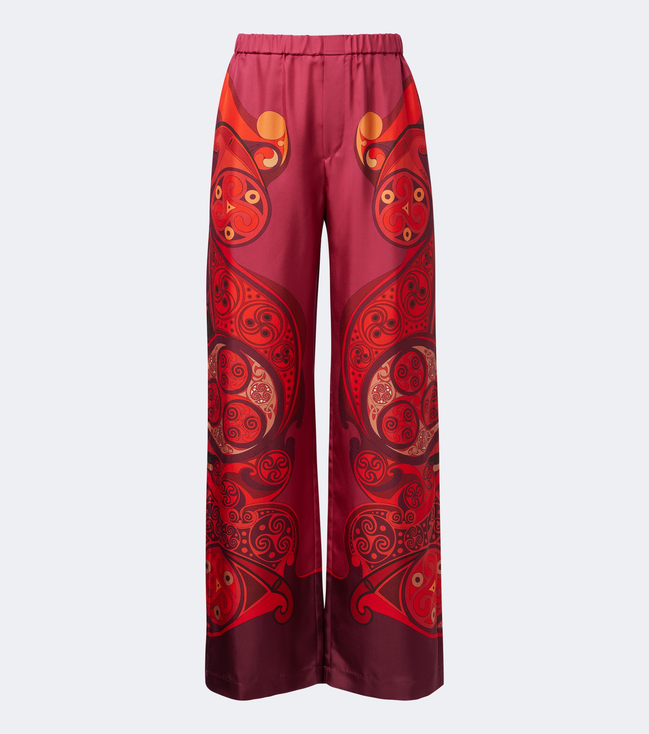 La DoubleJ La DoubleJ Club printed silk twill wide-leg pants