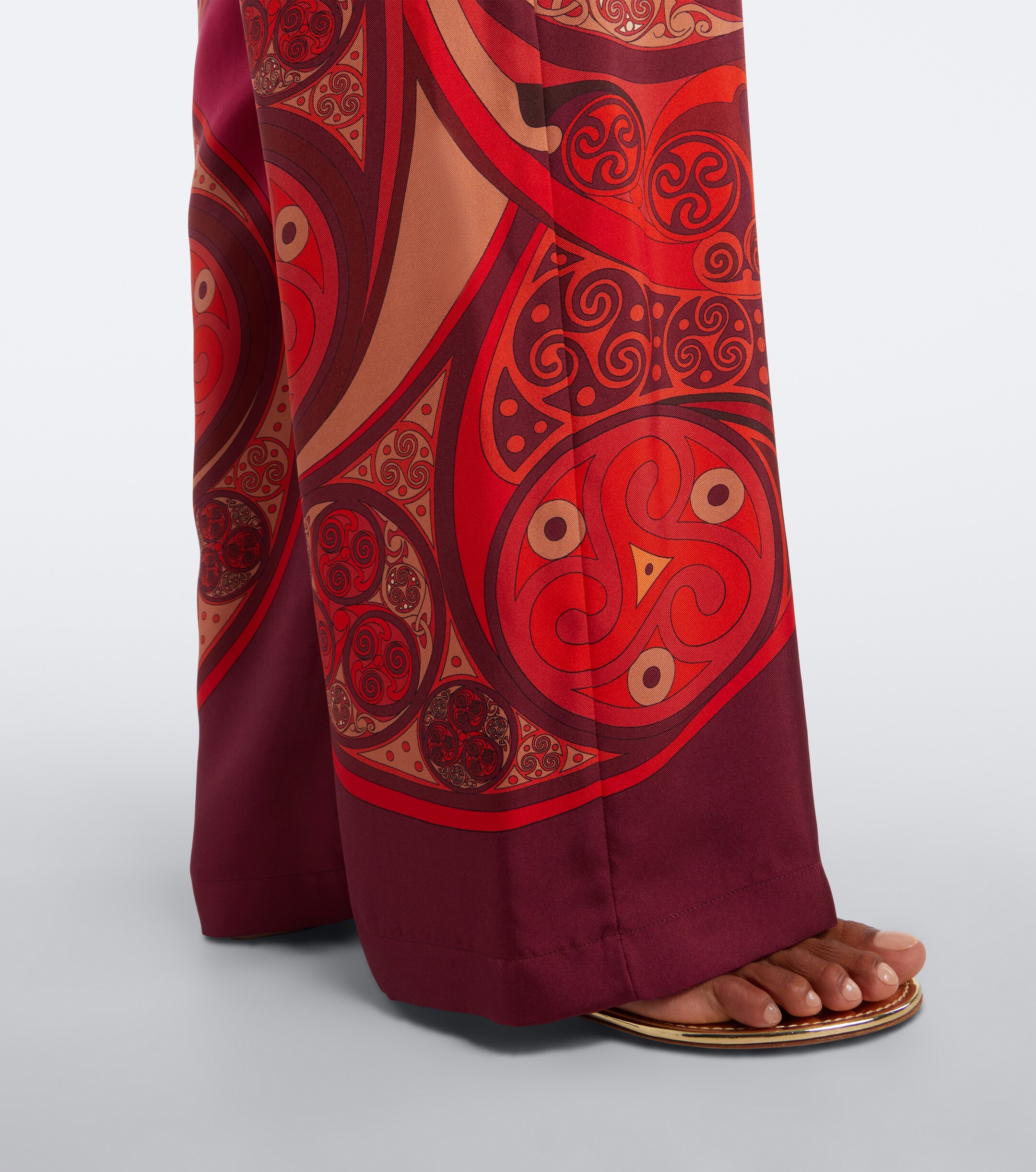 La DoubleJ La DoubleJ Club printed silk twill wide-leg pants