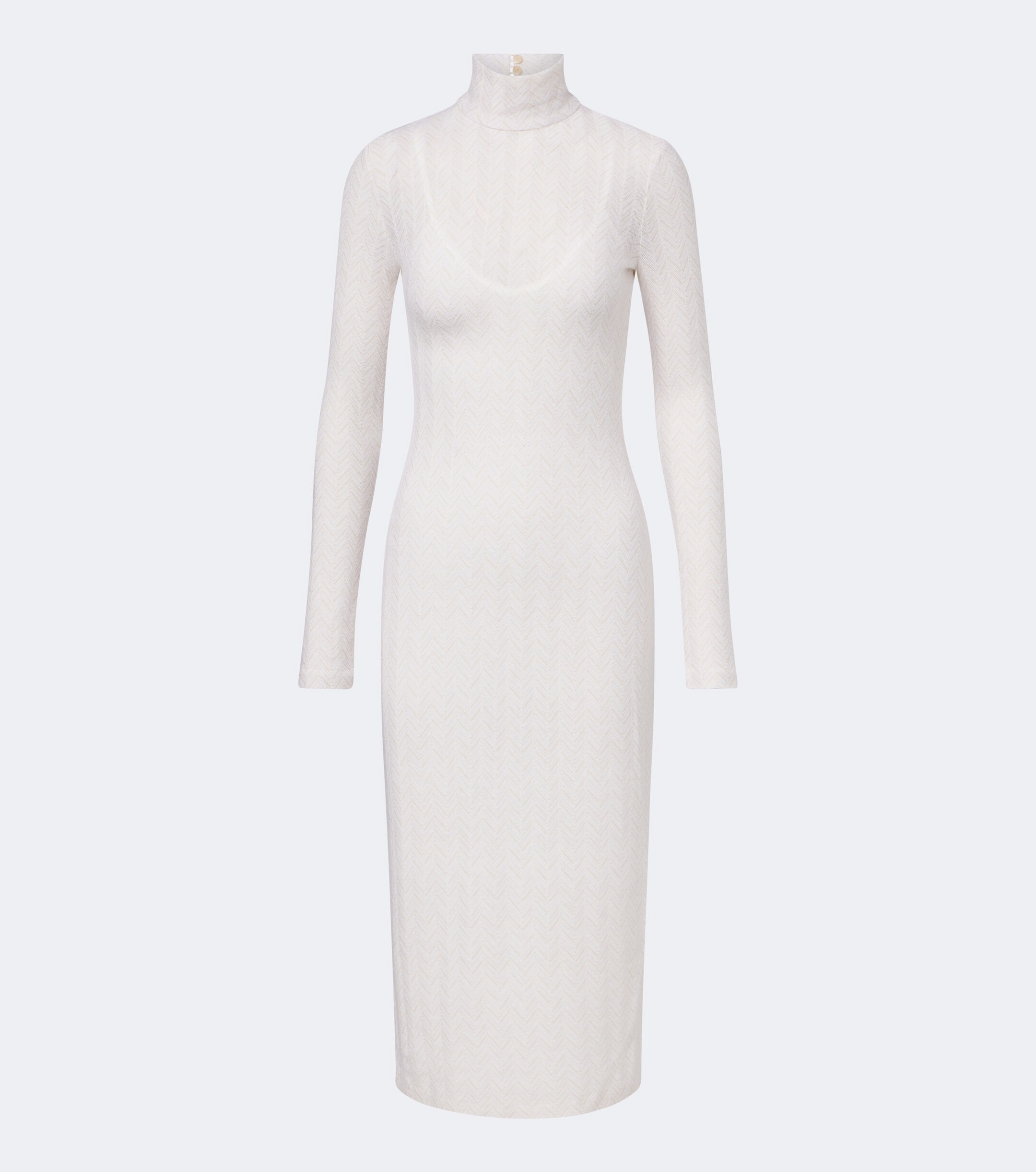 Missoni Missoni Zigzag knitted turtleneck midi dress