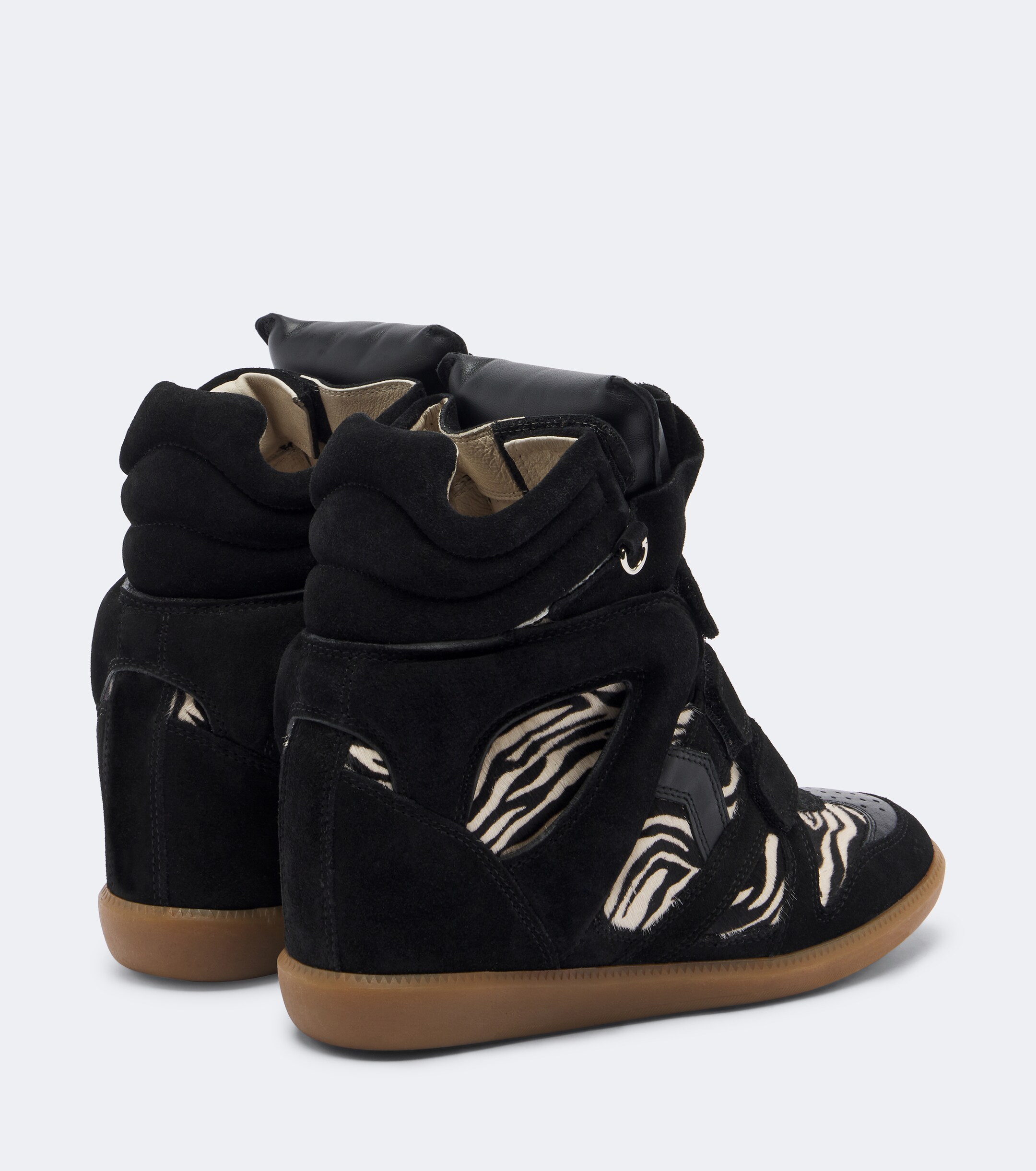Isabel Marant Isabel Marant Bekett calf hair and suede wedge sneakers