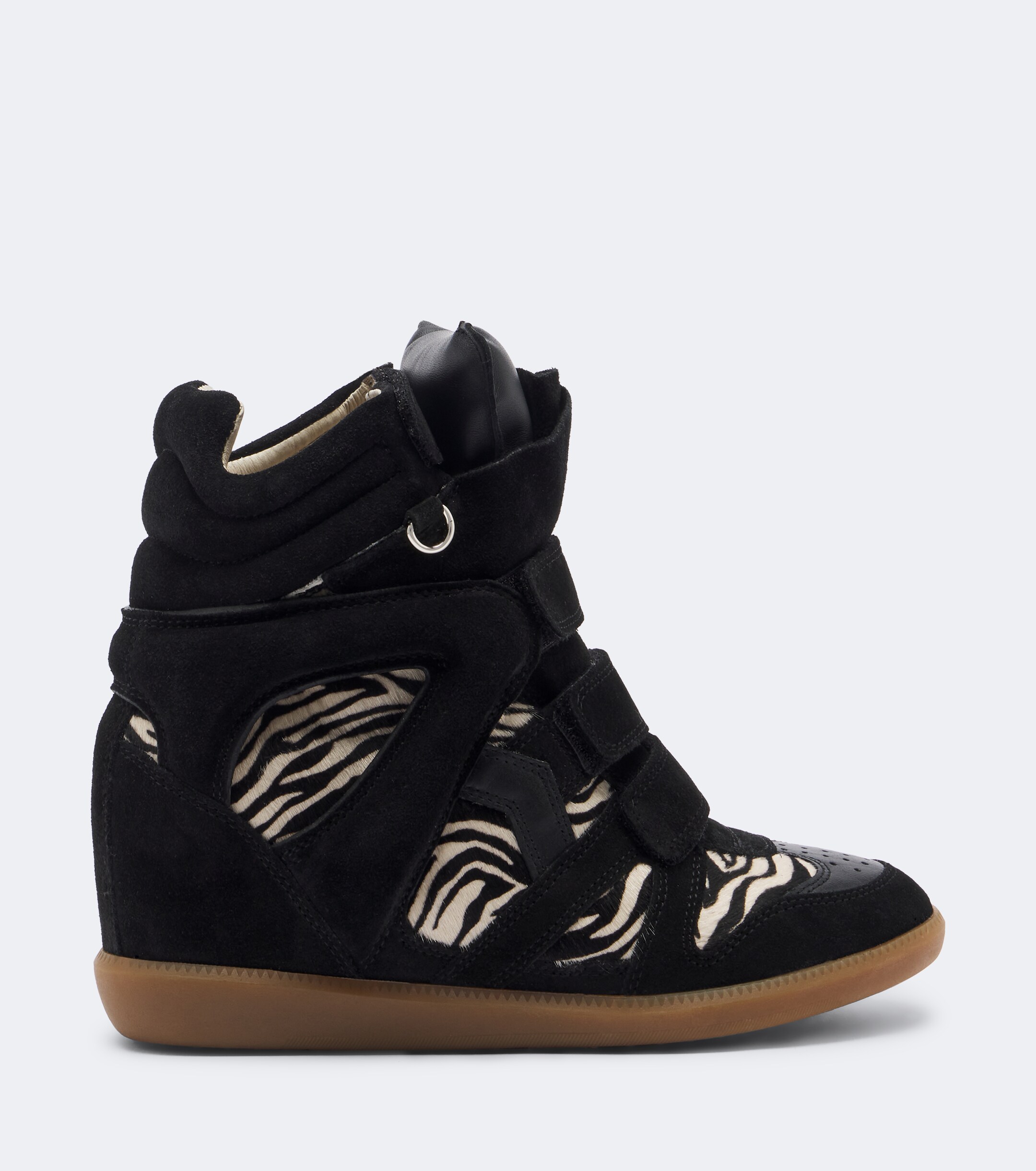 Isabel Marant Isabel Marant Bekett calf hair and suede wedge sneakers