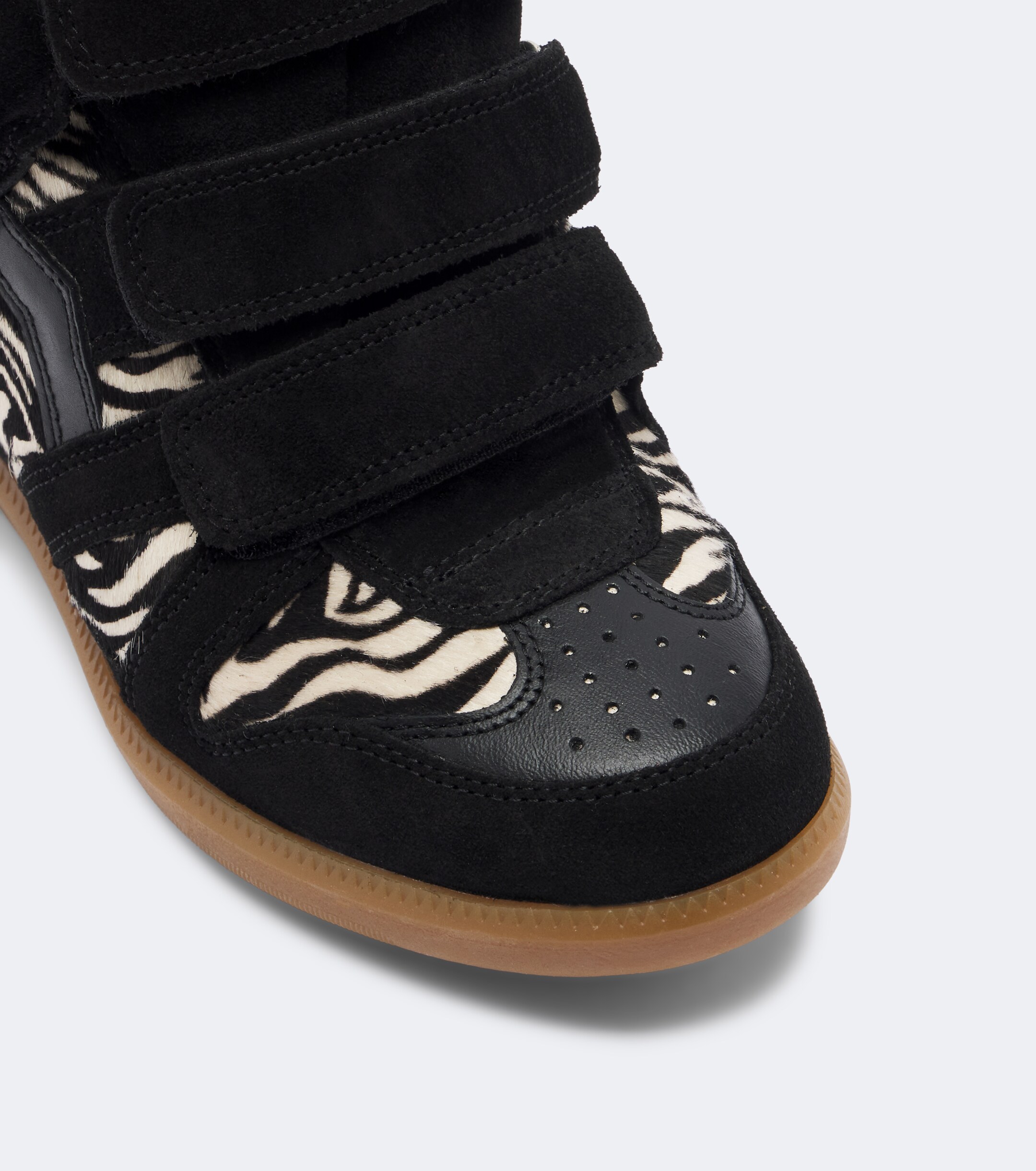 Isabel Marant Isabel Marant Bekett calf hair and suede wedge sneakers