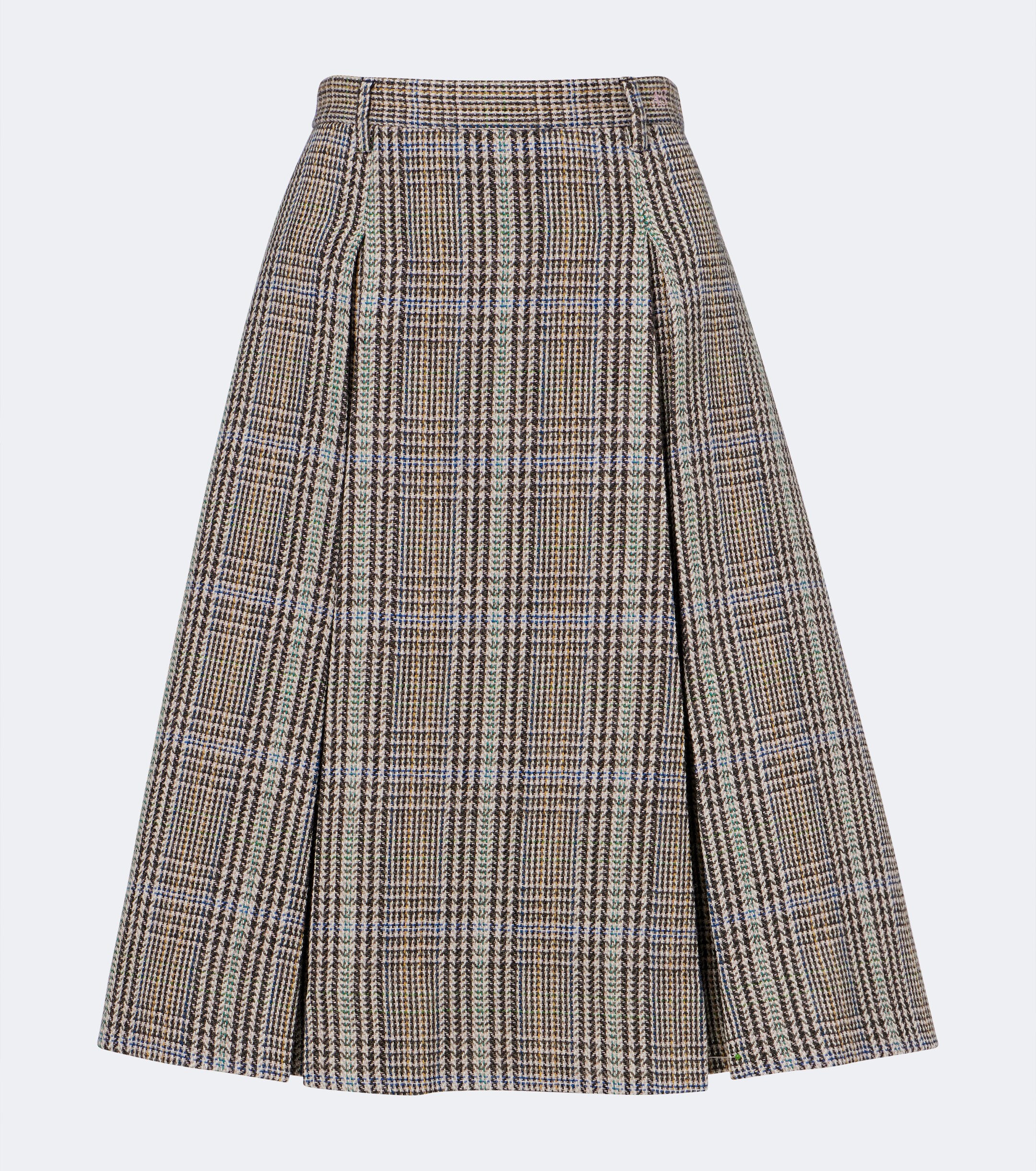 Acne Studios Acne Studios Checked pleated wool midi skirt