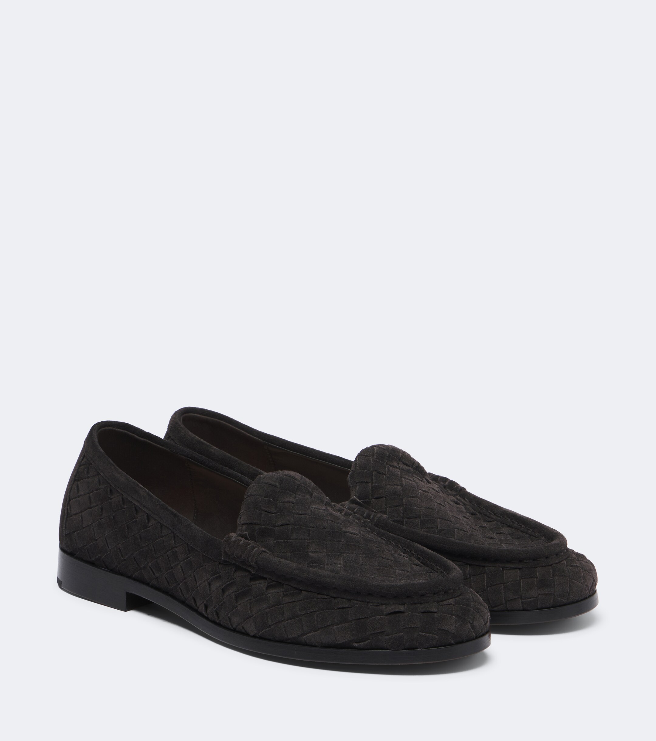 Bottega Veneta Bottega Veneta Silenzio Intrecciato suede loafers