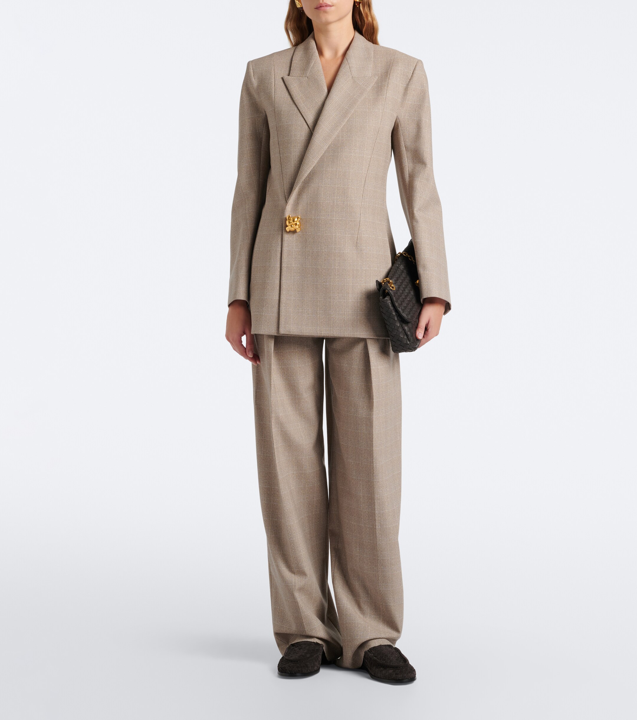 Bottega Veneta Bottega Veneta Silenzio Intrecciato suede loafers
