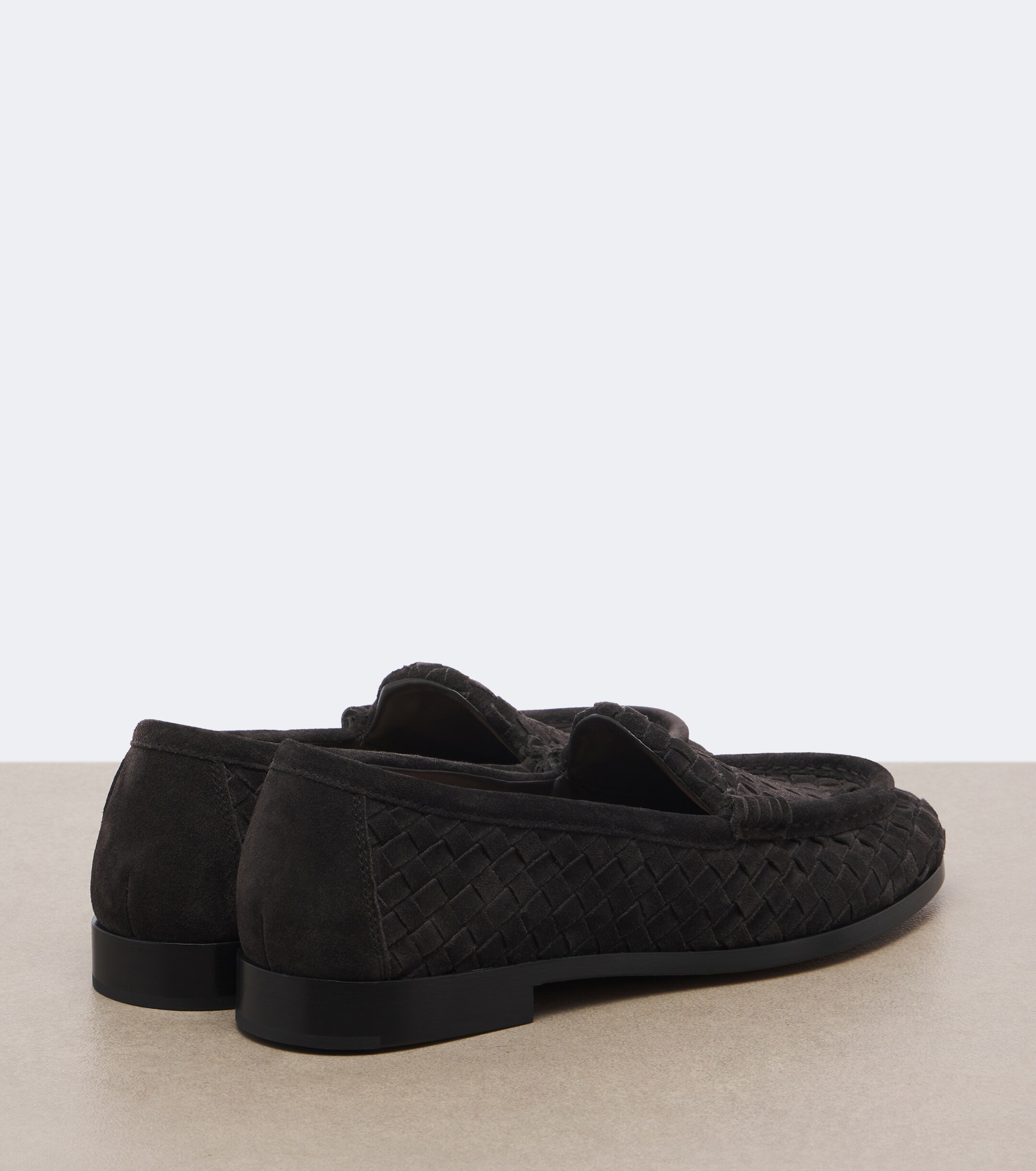 Bottega Veneta Bottega Veneta Silenzio Intrecciato suede loafers