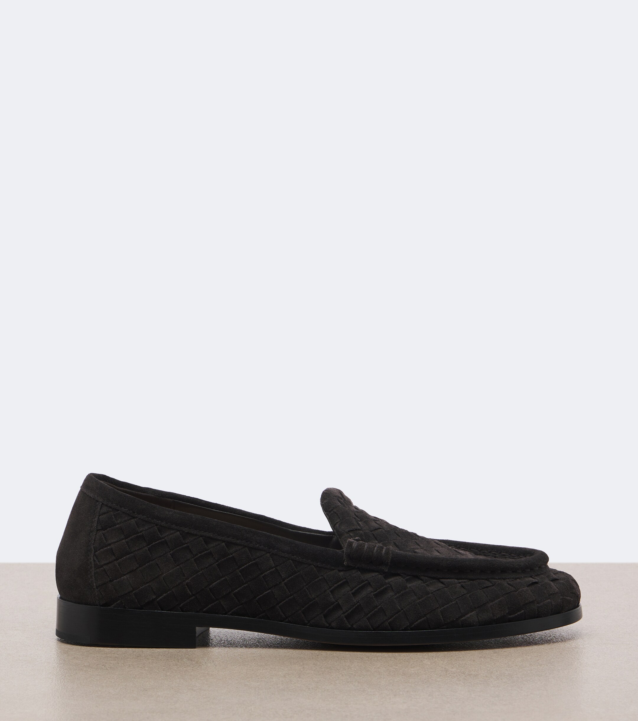 Bottega Veneta Bottega Veneta Silenzio Intrecciato suede loafers