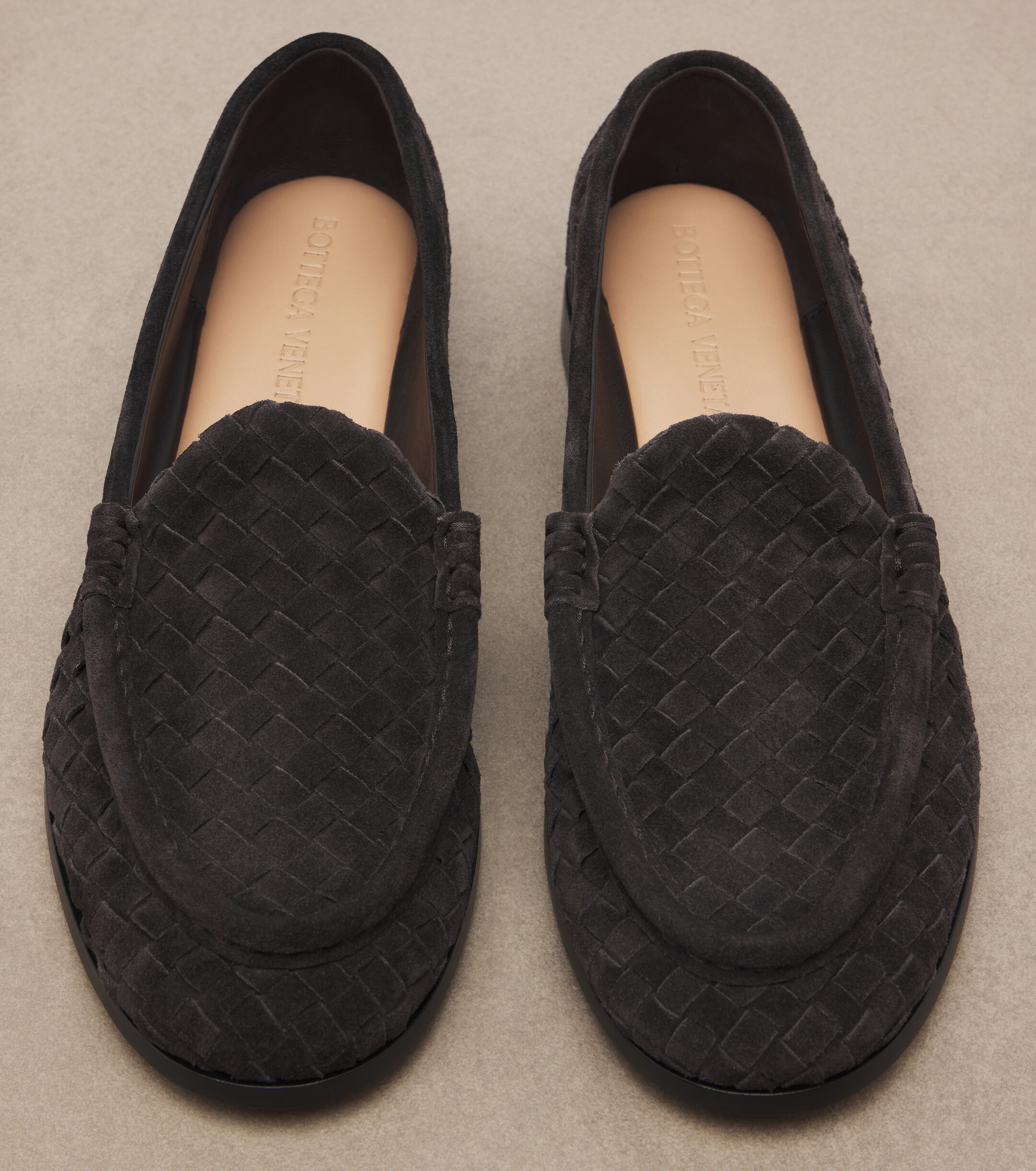 Bottega Veneta Bottega Veneta Silenzio Intrecciato suede loafers