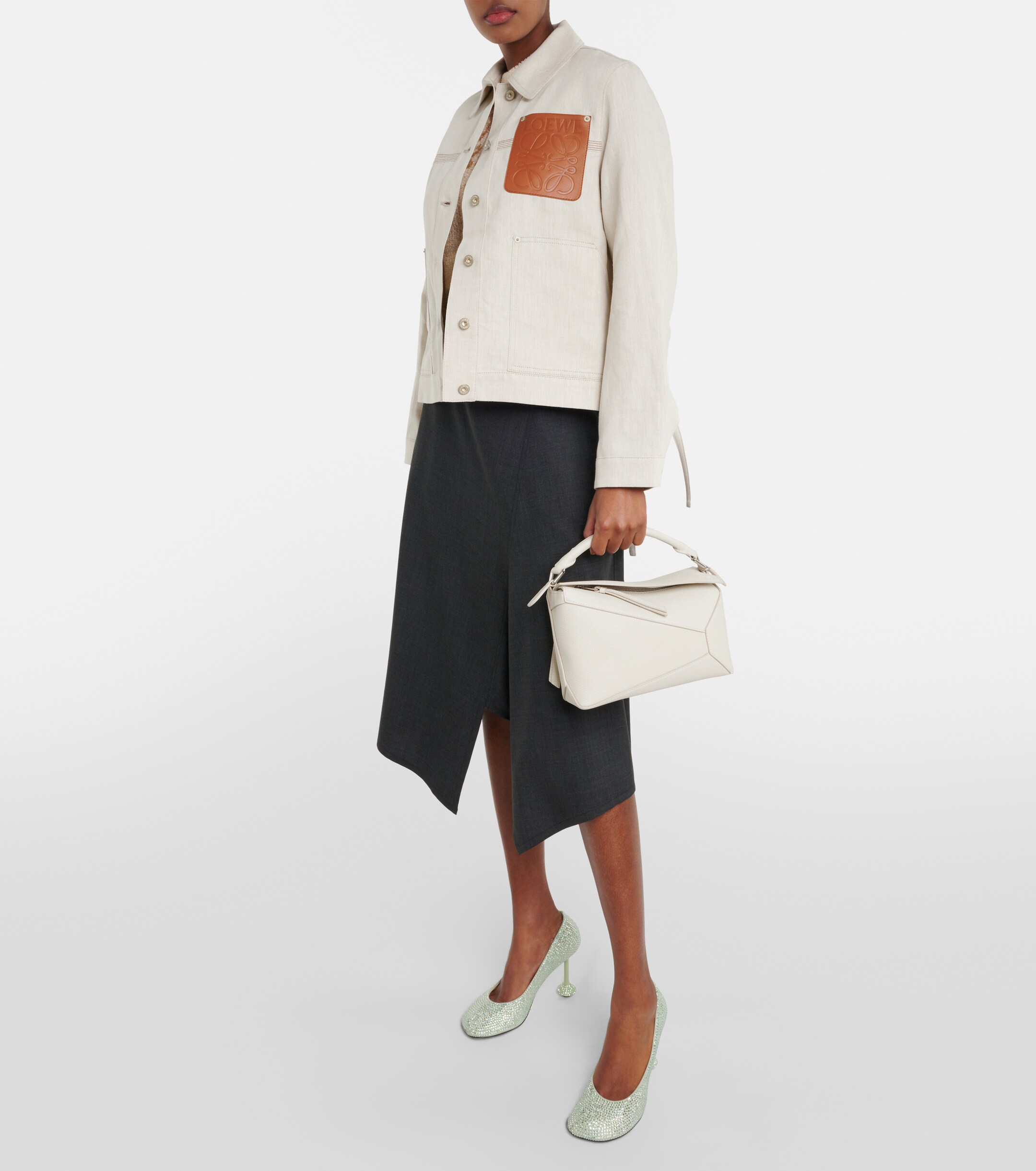 Loewe Puzzle Edge Small leather top-handle bag
