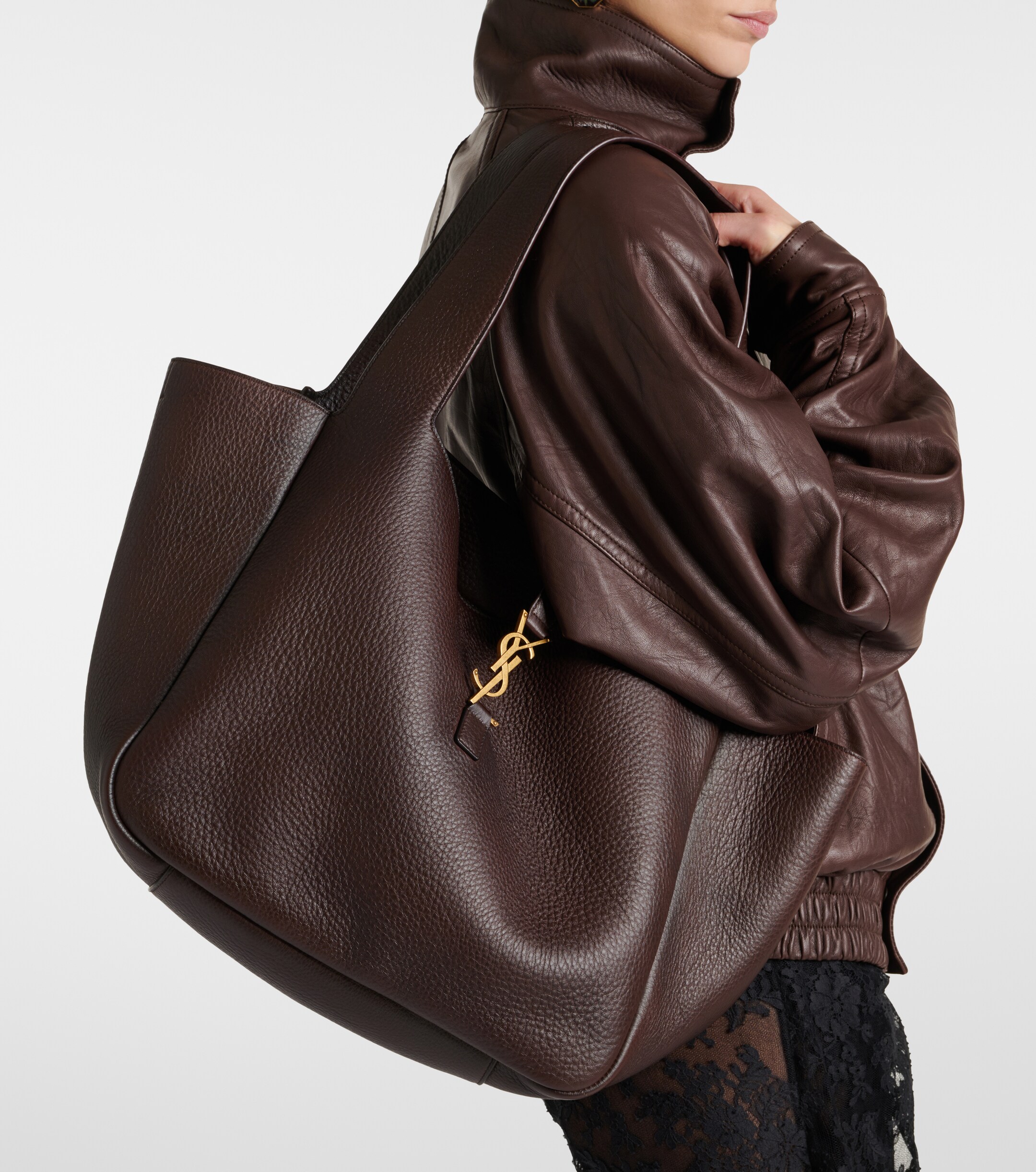 Saint Laurent Le 5 à 7 Bea Large leather shopper