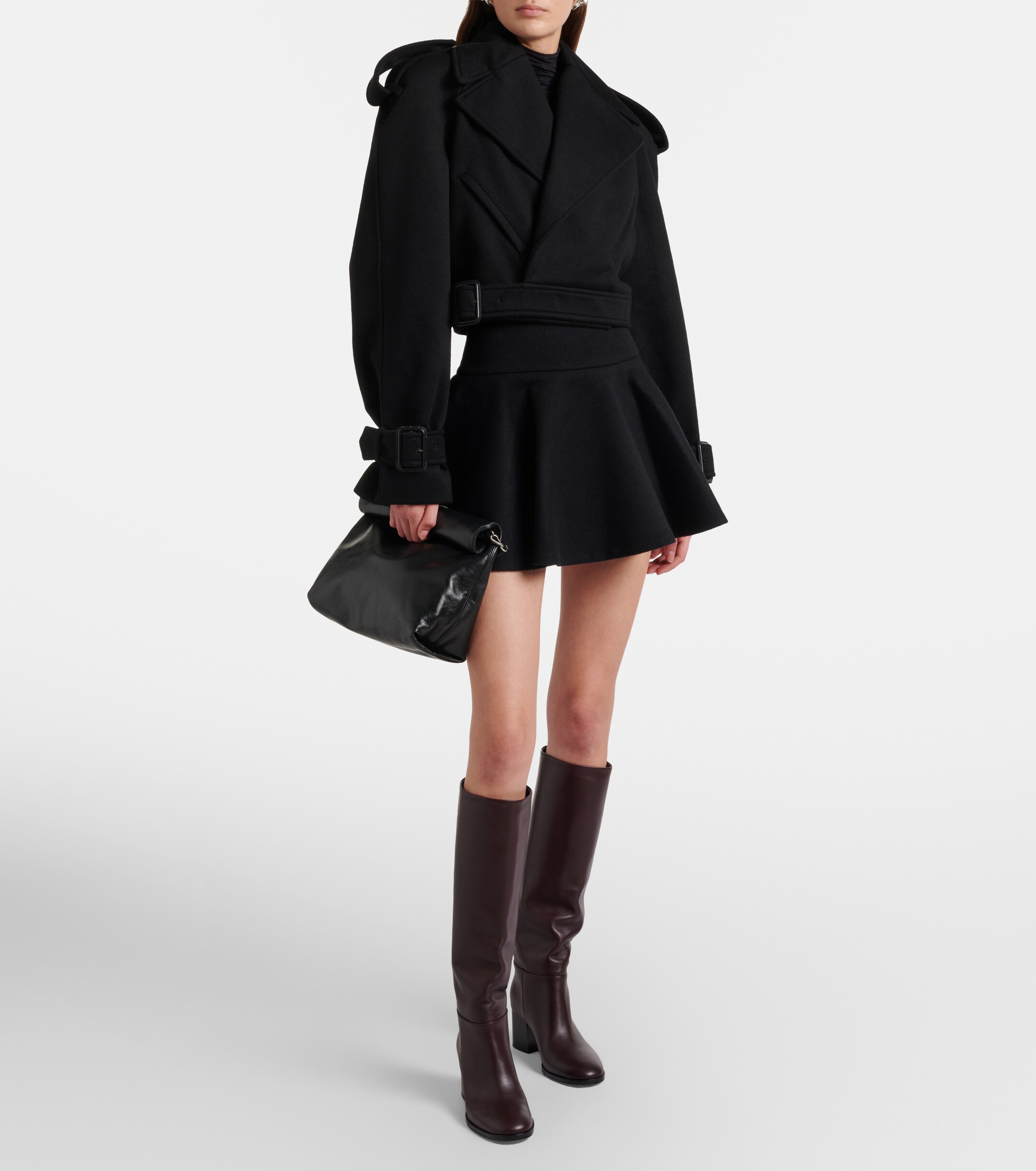 Staud Cuff leather clutch