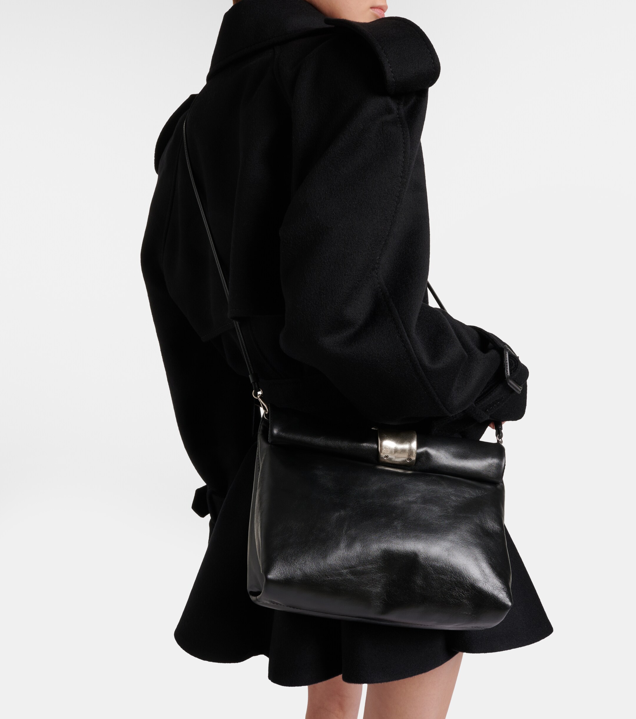 Staud Cuff leather clutch