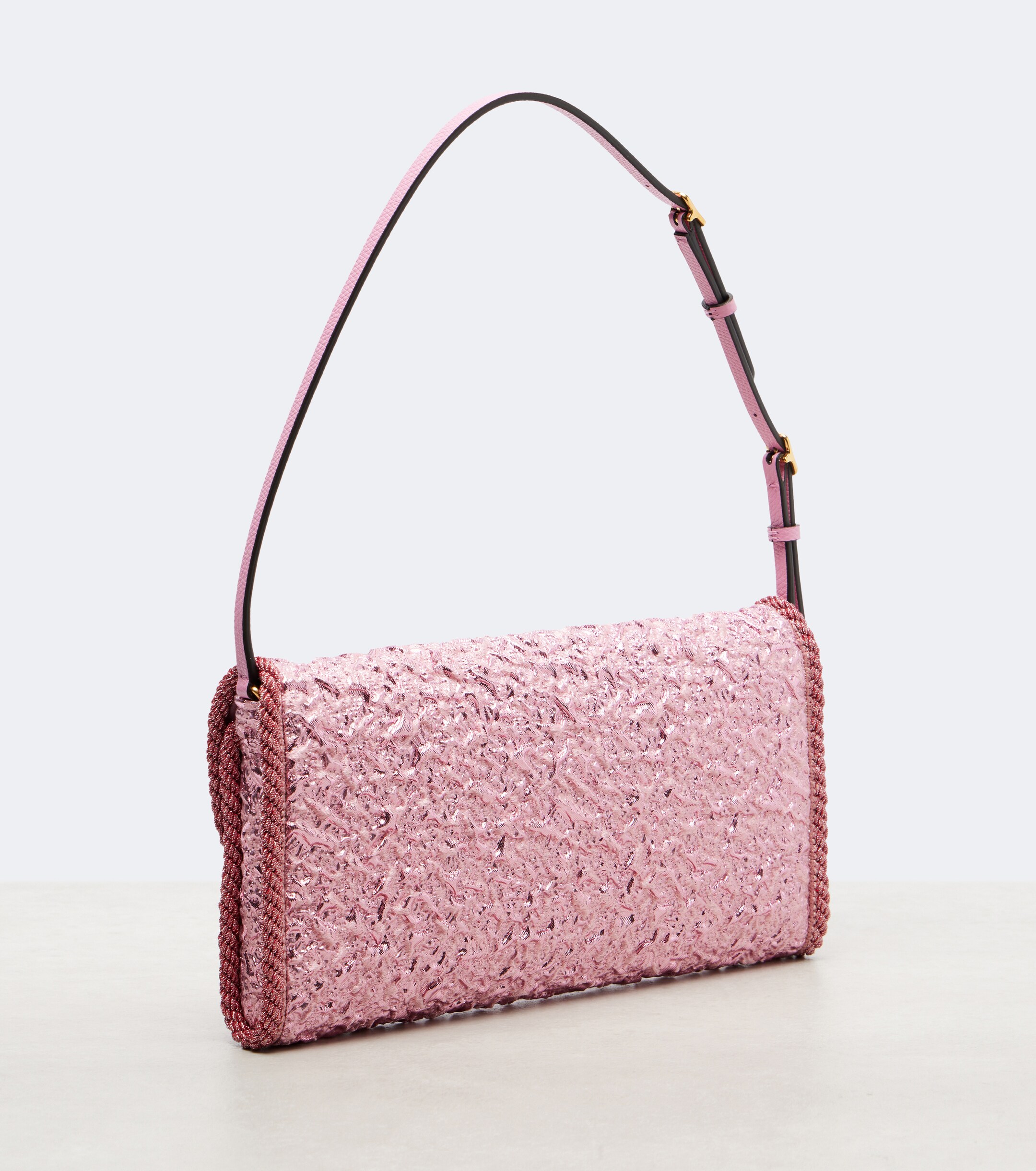 Valentino Garavani DeVain Small cloqué jacquard shoulder bag thumbnail