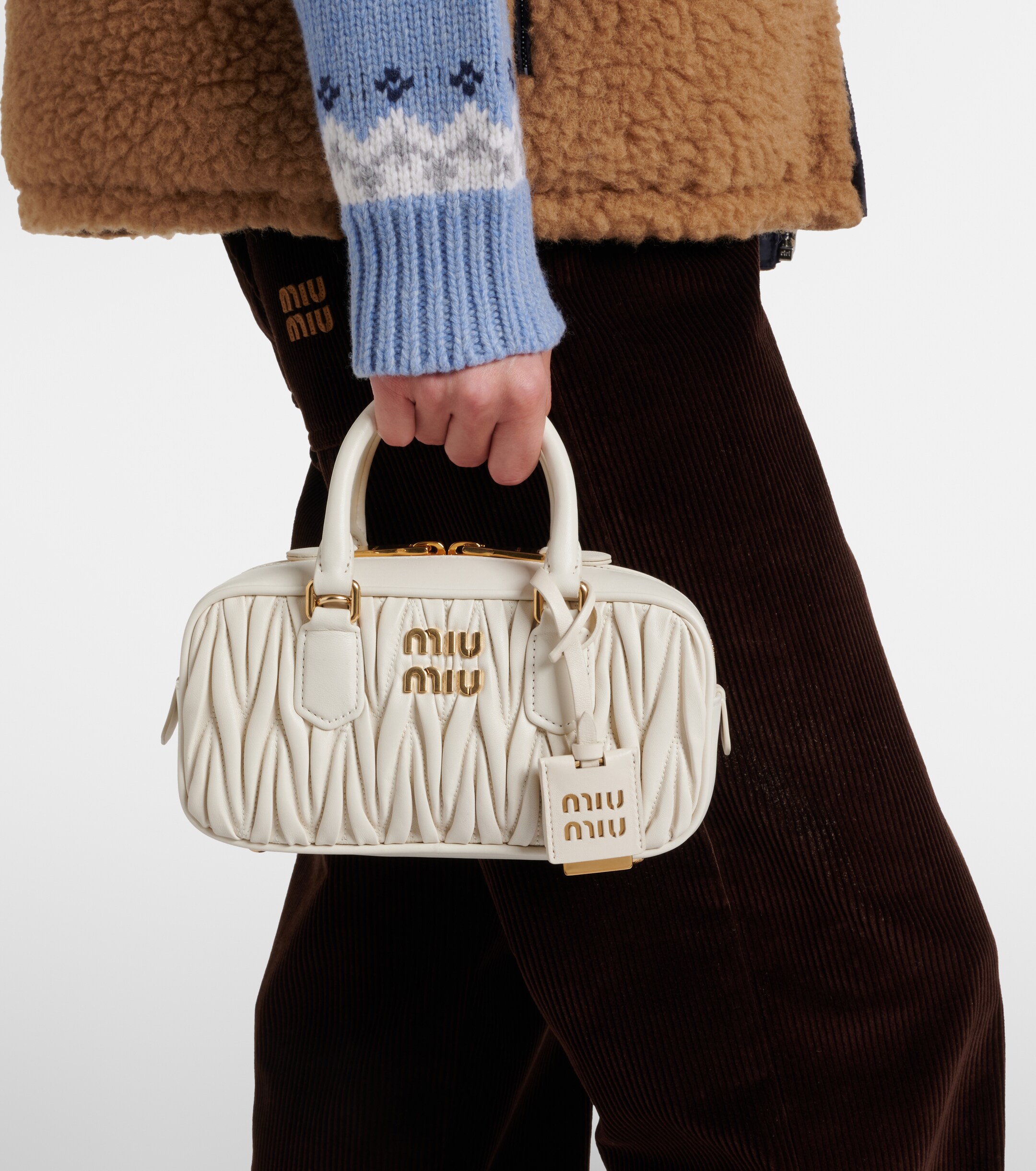 Miu Miu Arcadie Small leather top-handle bag