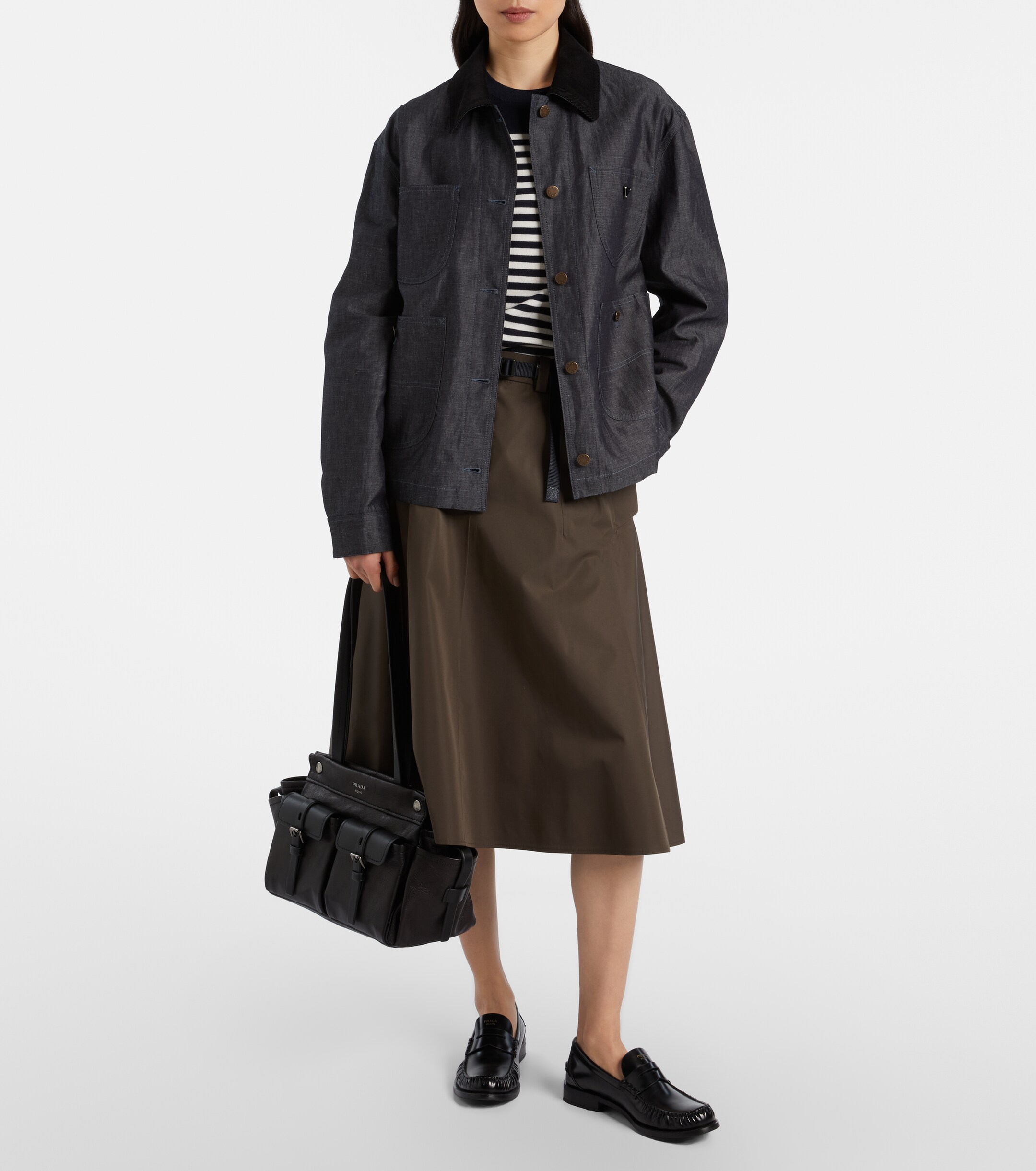 Prada Prada Route leather tote bag
