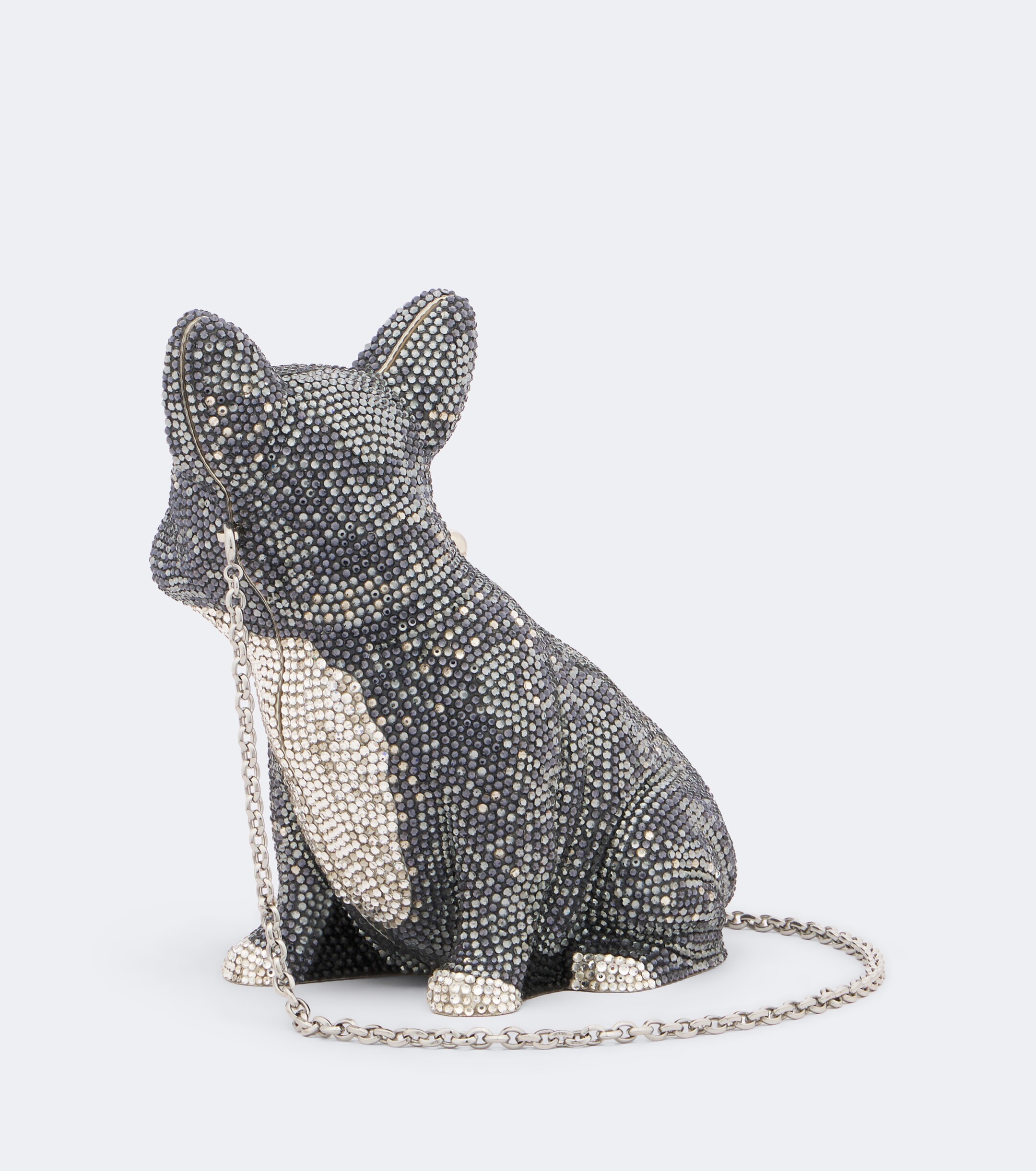 Judith Leiber Couture Judith Leiber Couture French Bulldog Louie embellished clutch