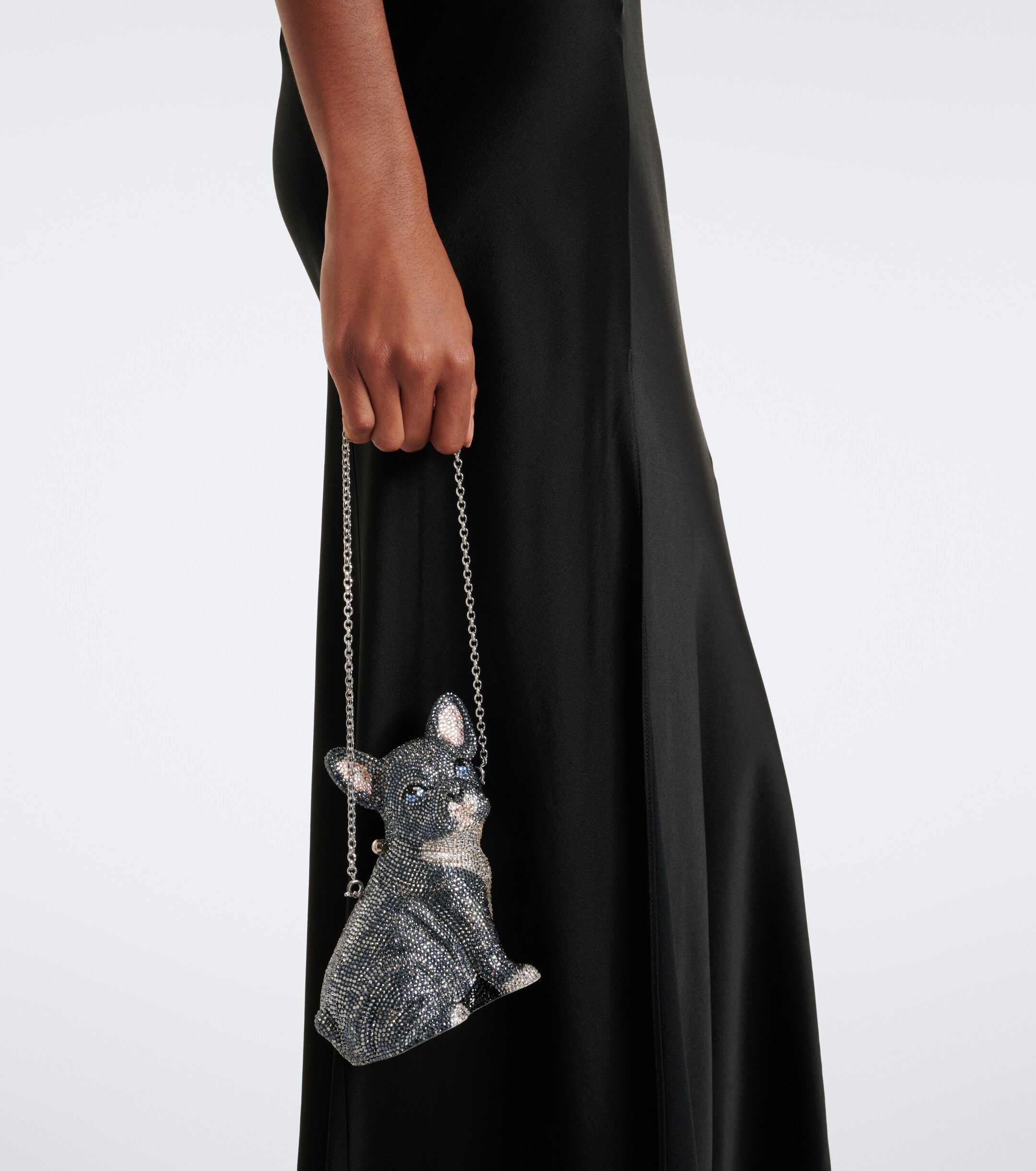 Judith Leiber Couture Judith Leiber Couture French Bulldog Louie embellished clutch