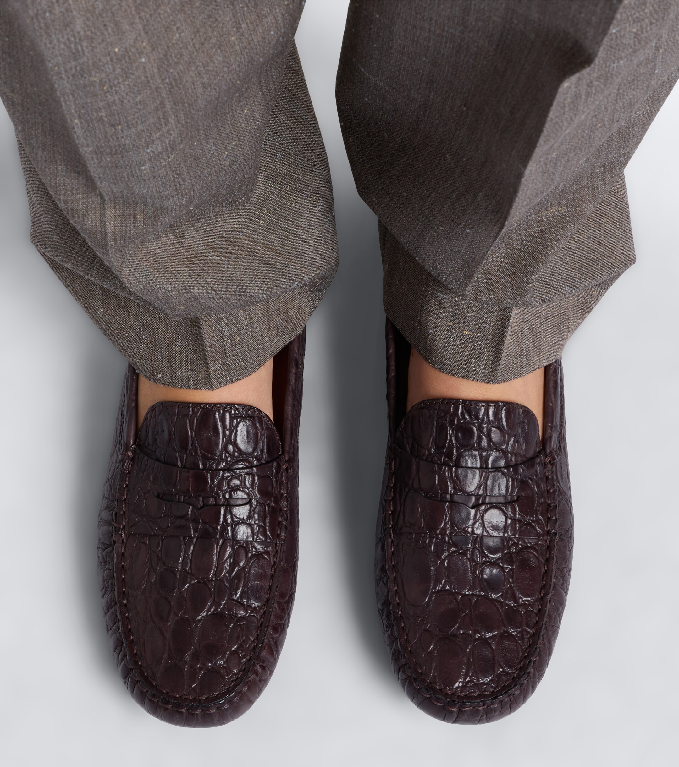 Tod's Tod's Gommino croc-effect leather driving shoes