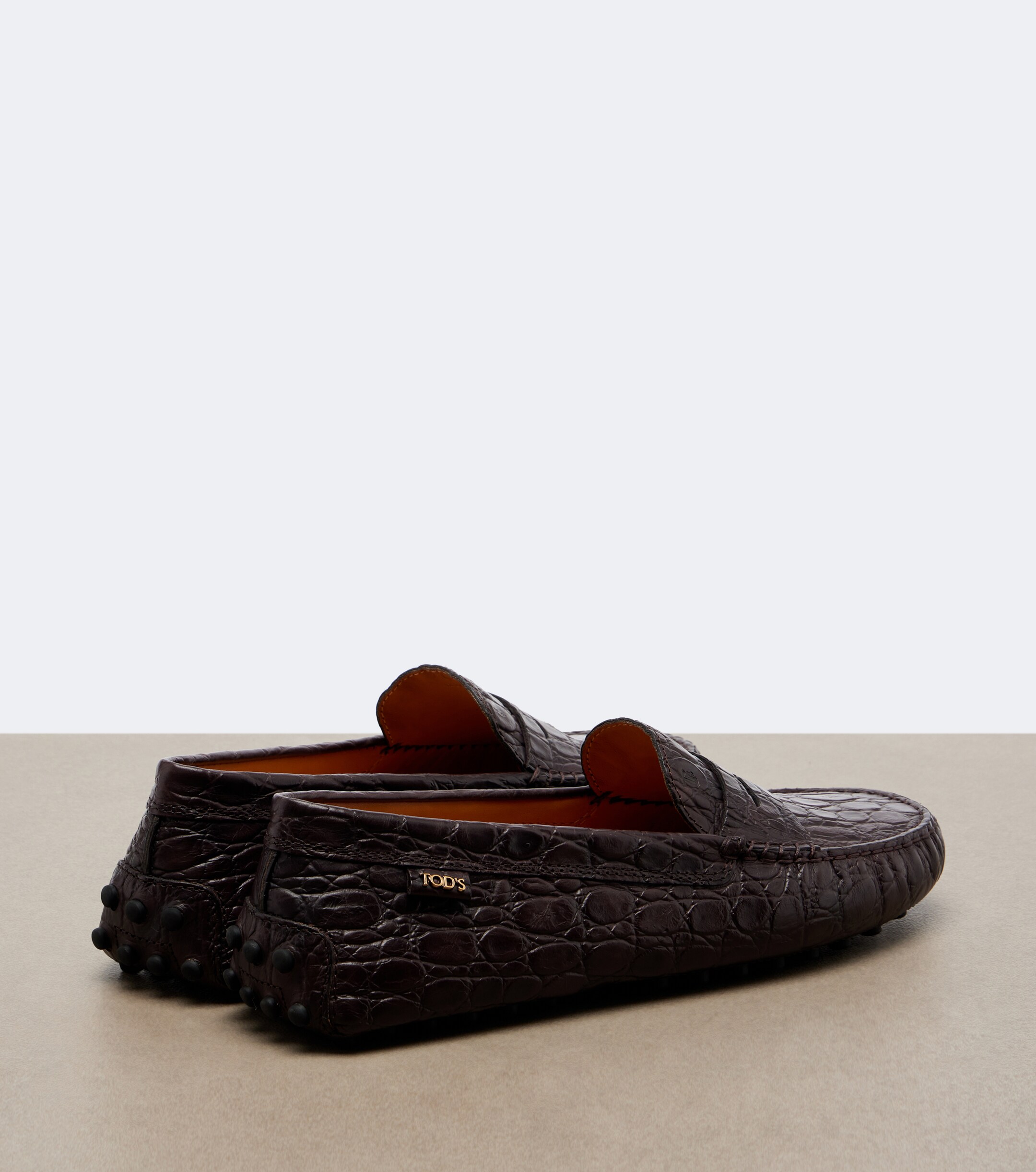 Tod's Tod's Gommino croc-effect leather driving shoes