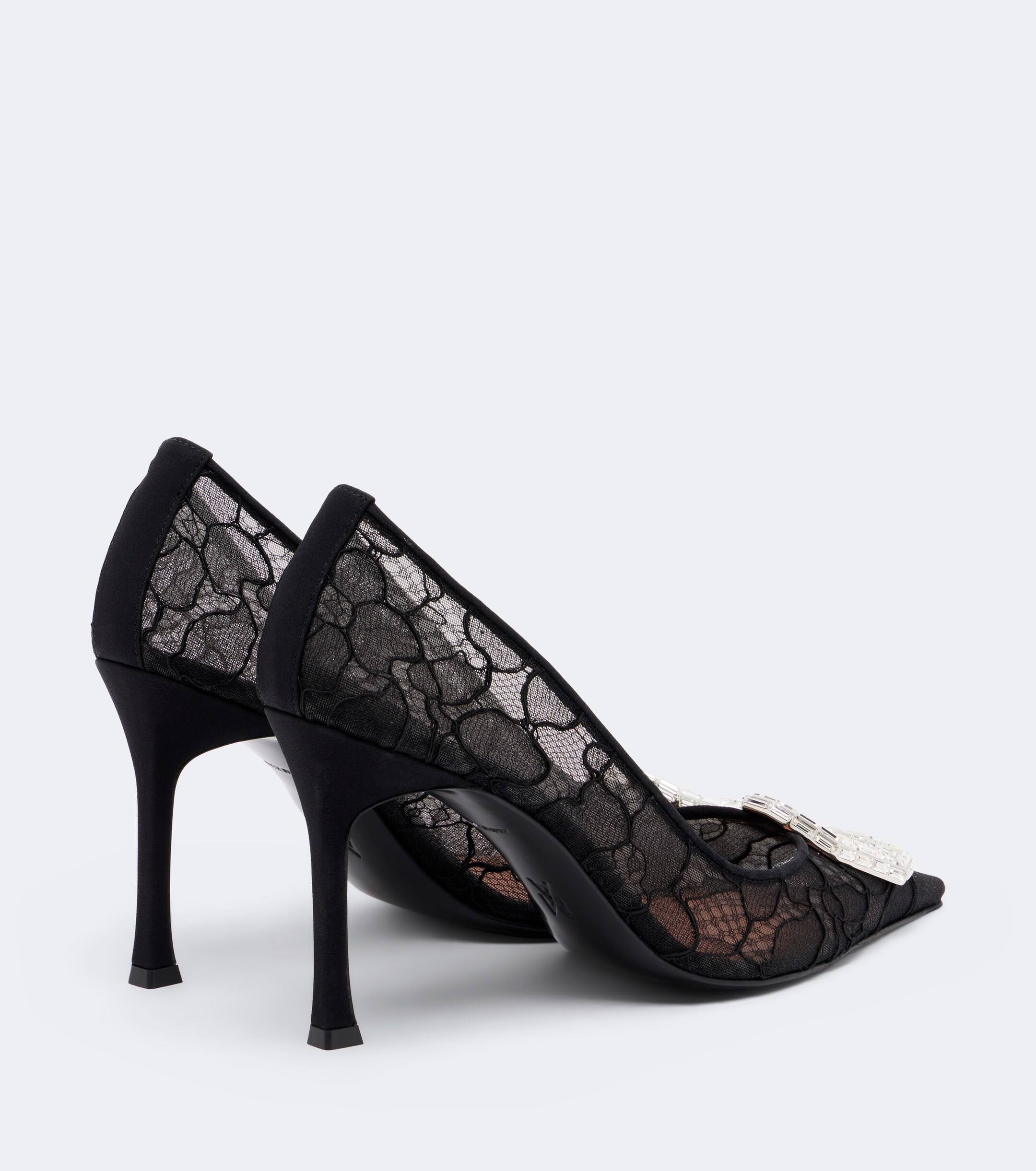 AMINA MUADDI Amina Muaddi Camelia embellished lace pumps
