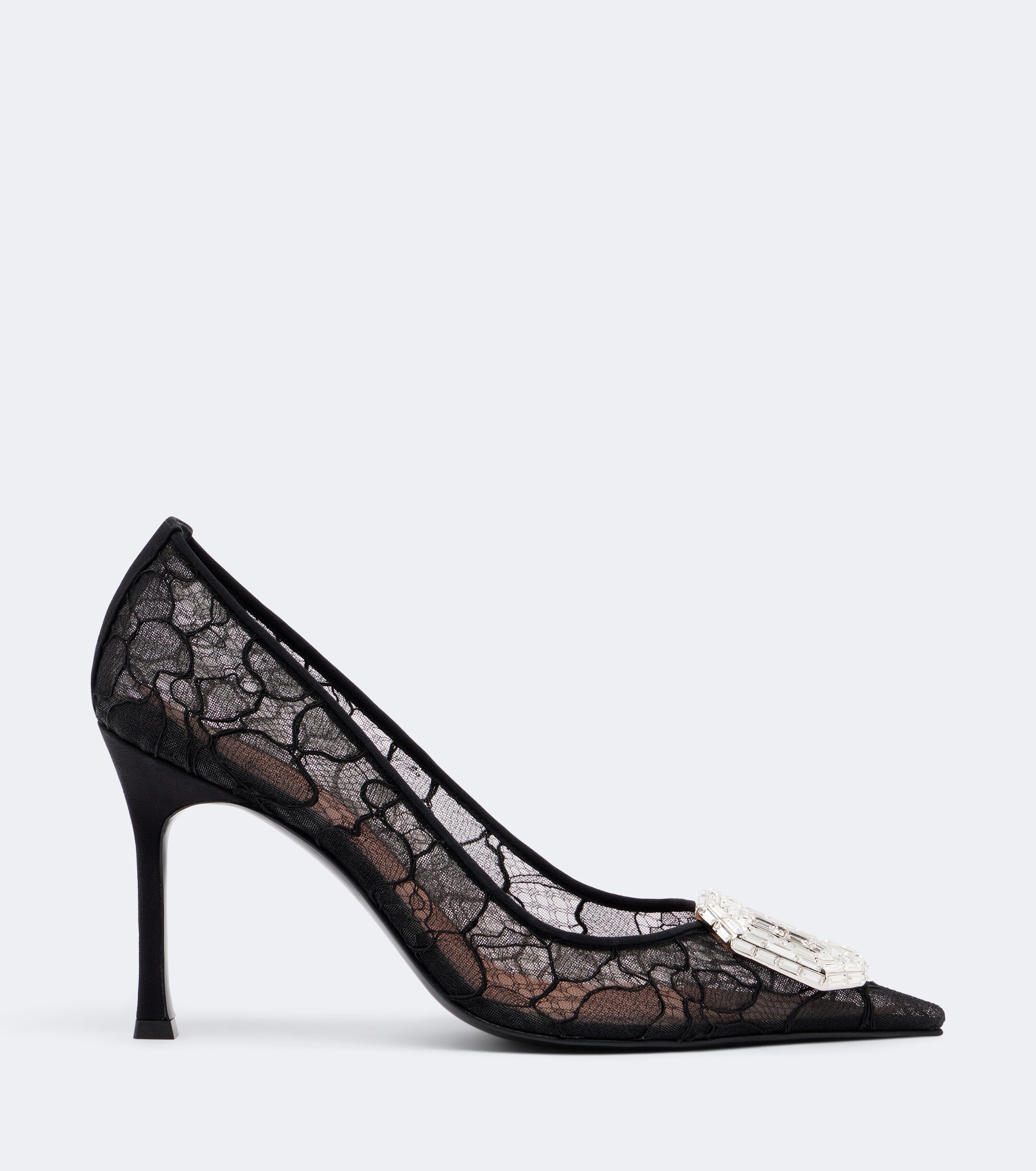 AMINA MUADDI Amina Muaddi Camelia embellished lace pumps