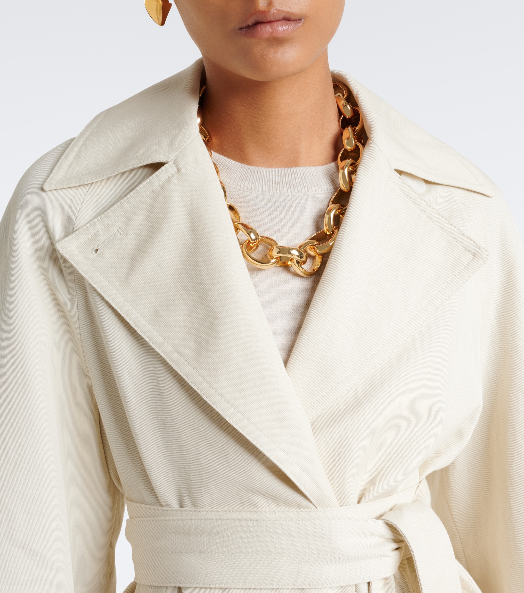 JOSEPH Joseph Leda belted cotton and linen twill jacket